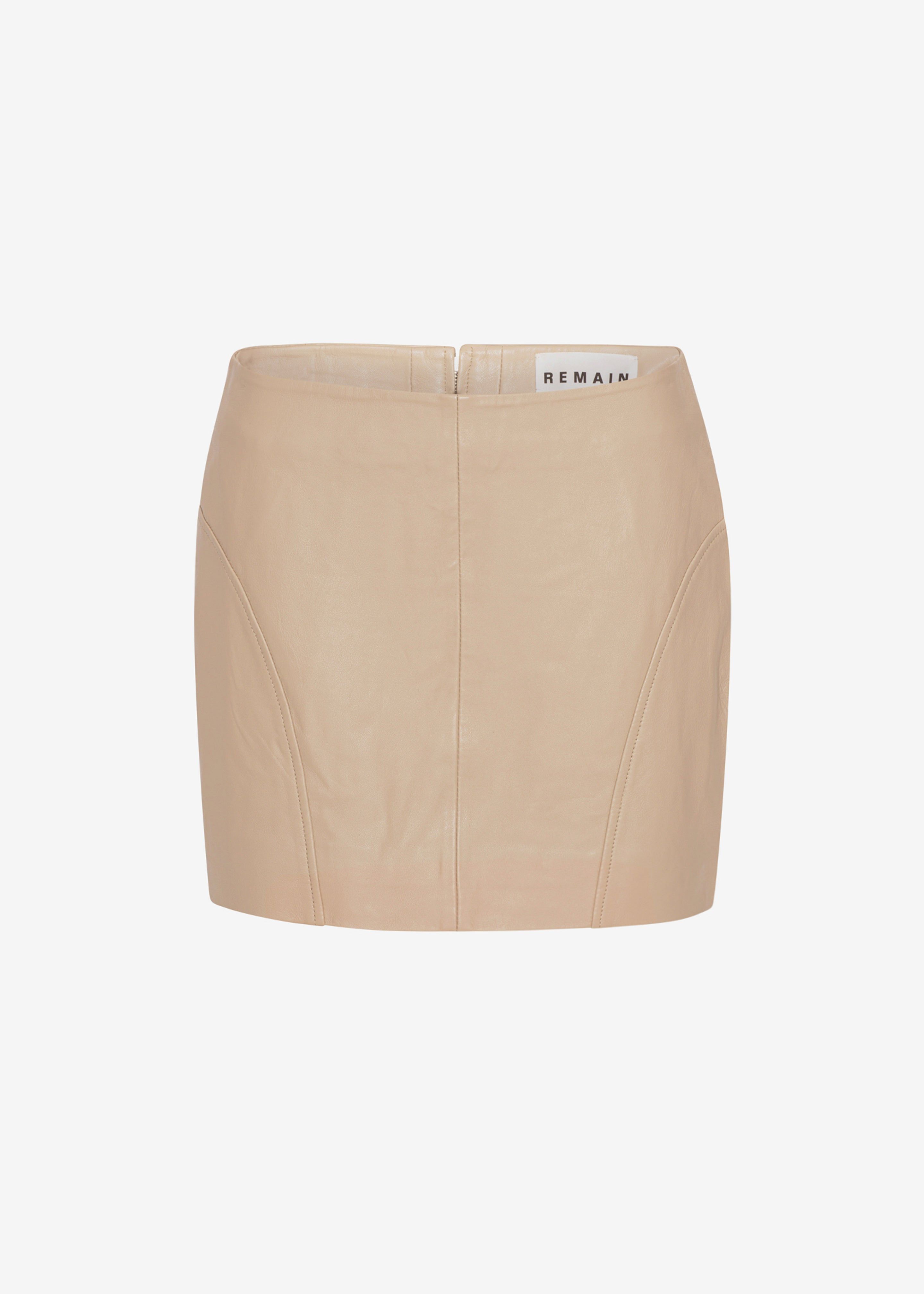 REMAIN Leather Mini Skirt - Incense Beige sold by Frankie Shop product image thumbnail 5