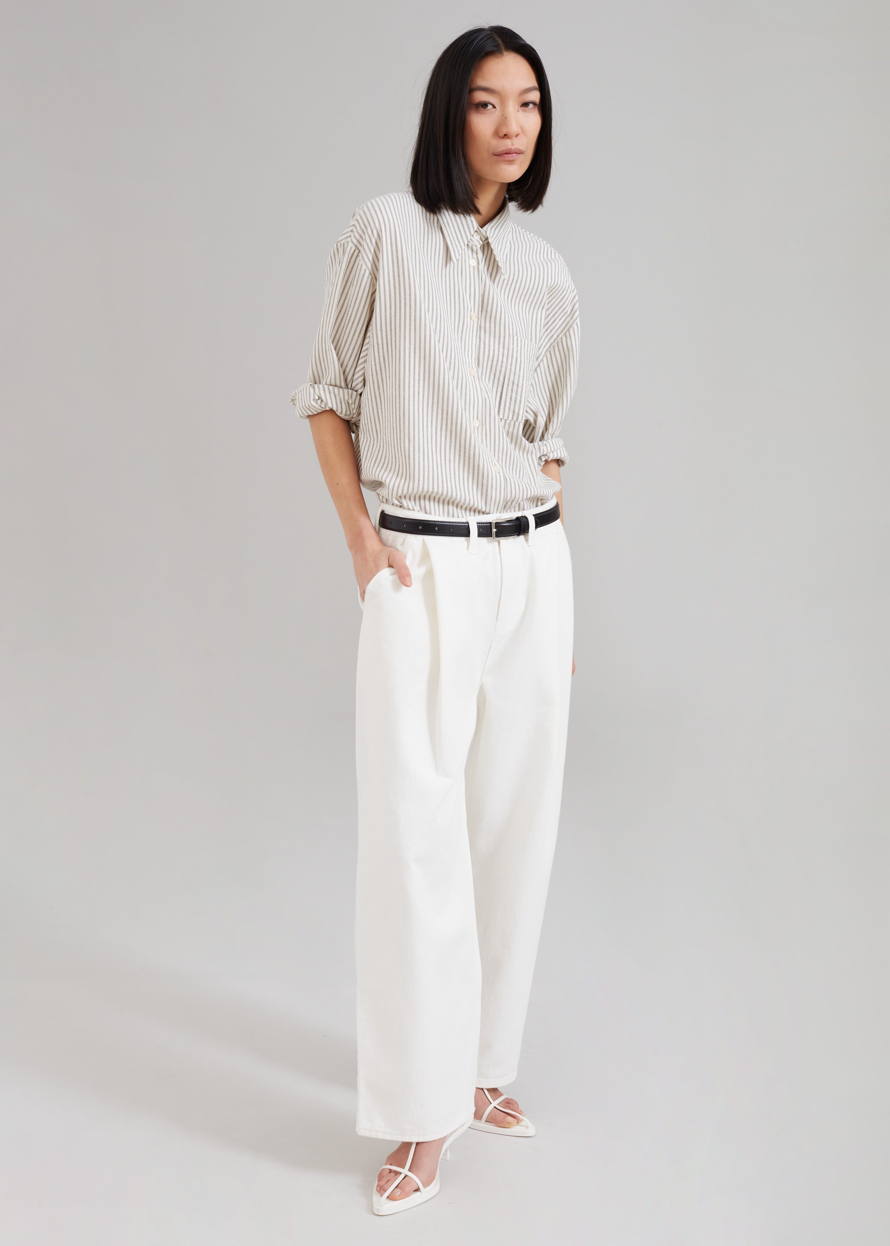 Madelen Shirt - Charcoal Stripe sold by Frankie Shop product image thumbnail 5