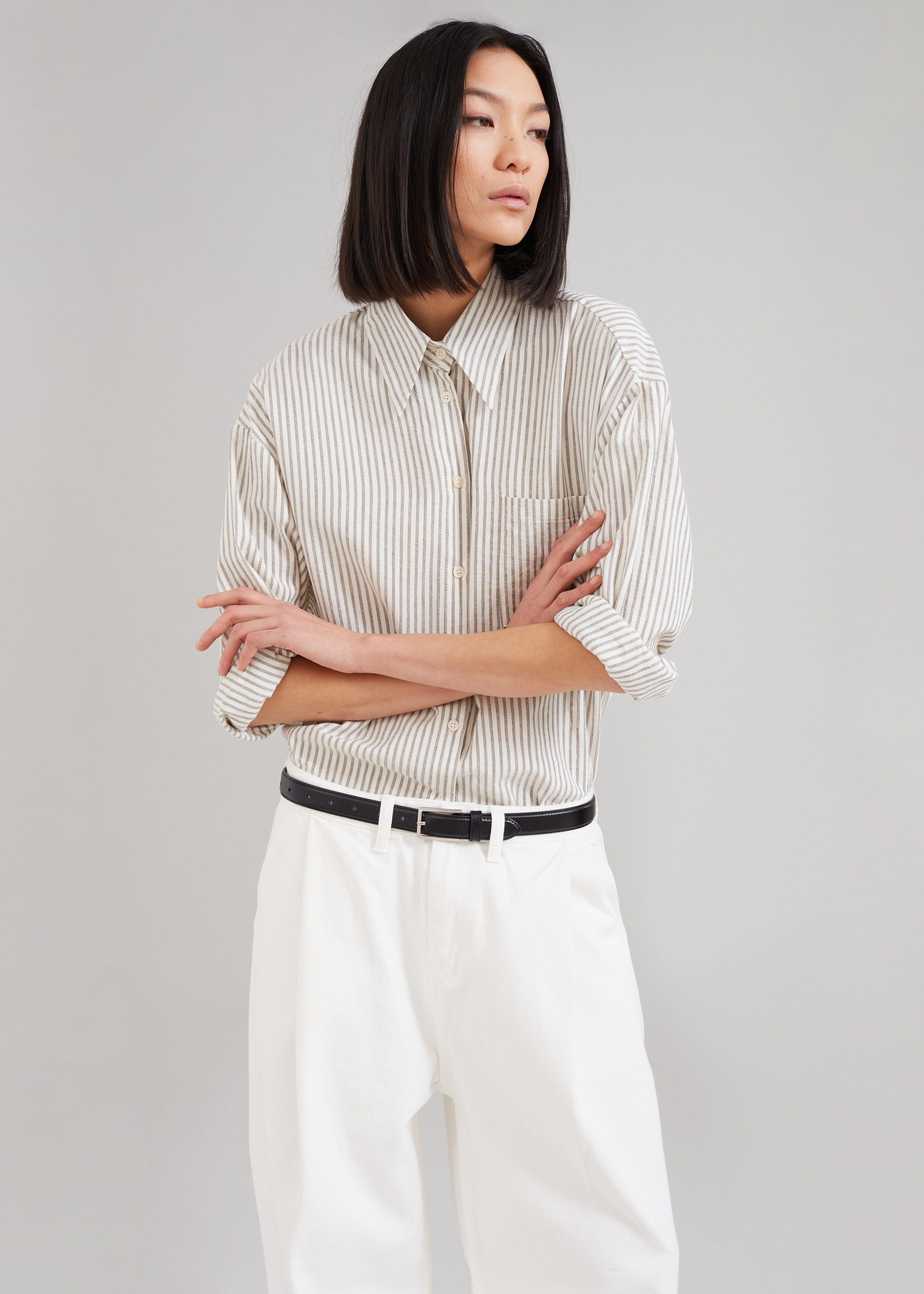 Madelen Shirt - Charcoal Stripe sold by Frankie Shop product image thumbnail 8