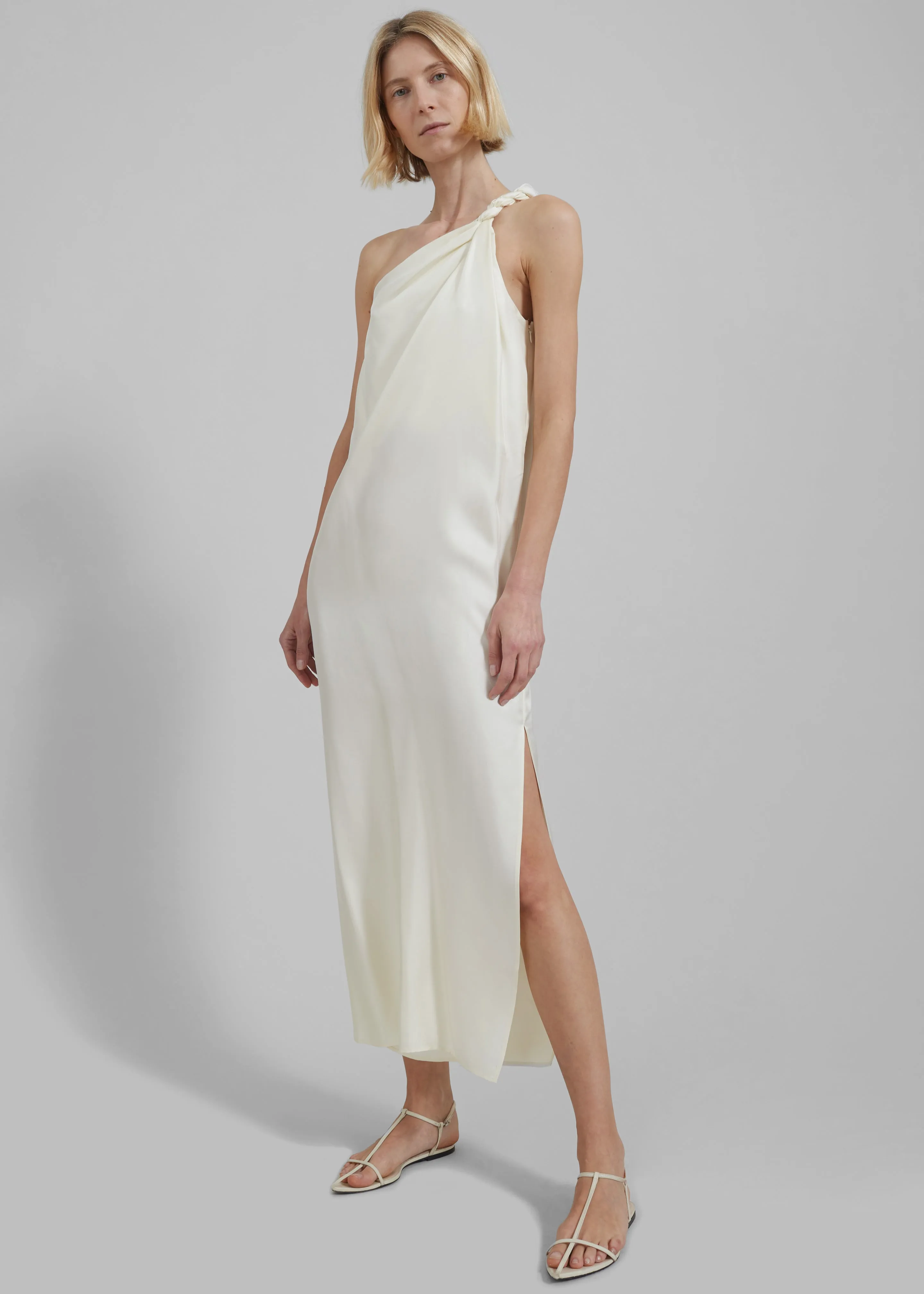 Loulou Studio Adela Dress - Soft Vanilla sold by Frankie Shop