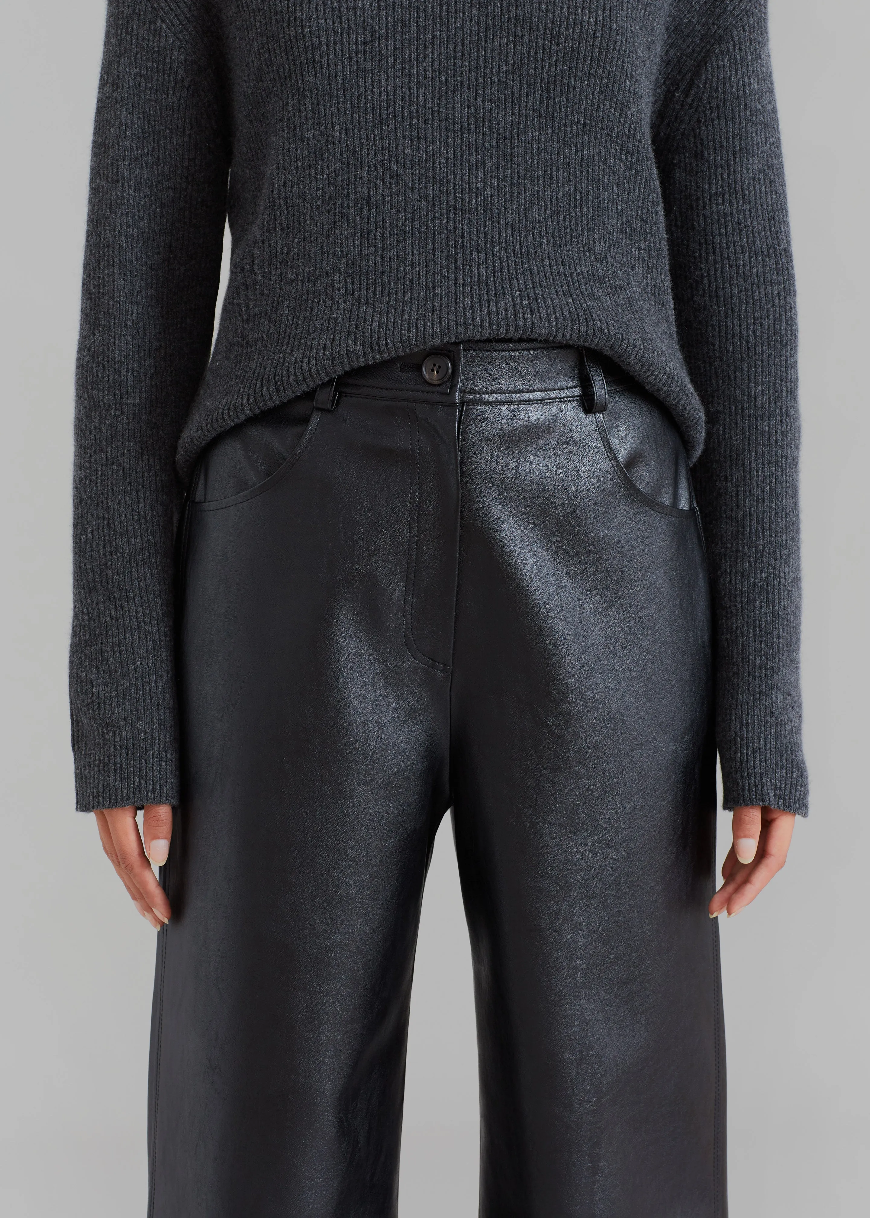 Kira Wide Pants - Black sold by Frankie Shop product image thumbnail 3