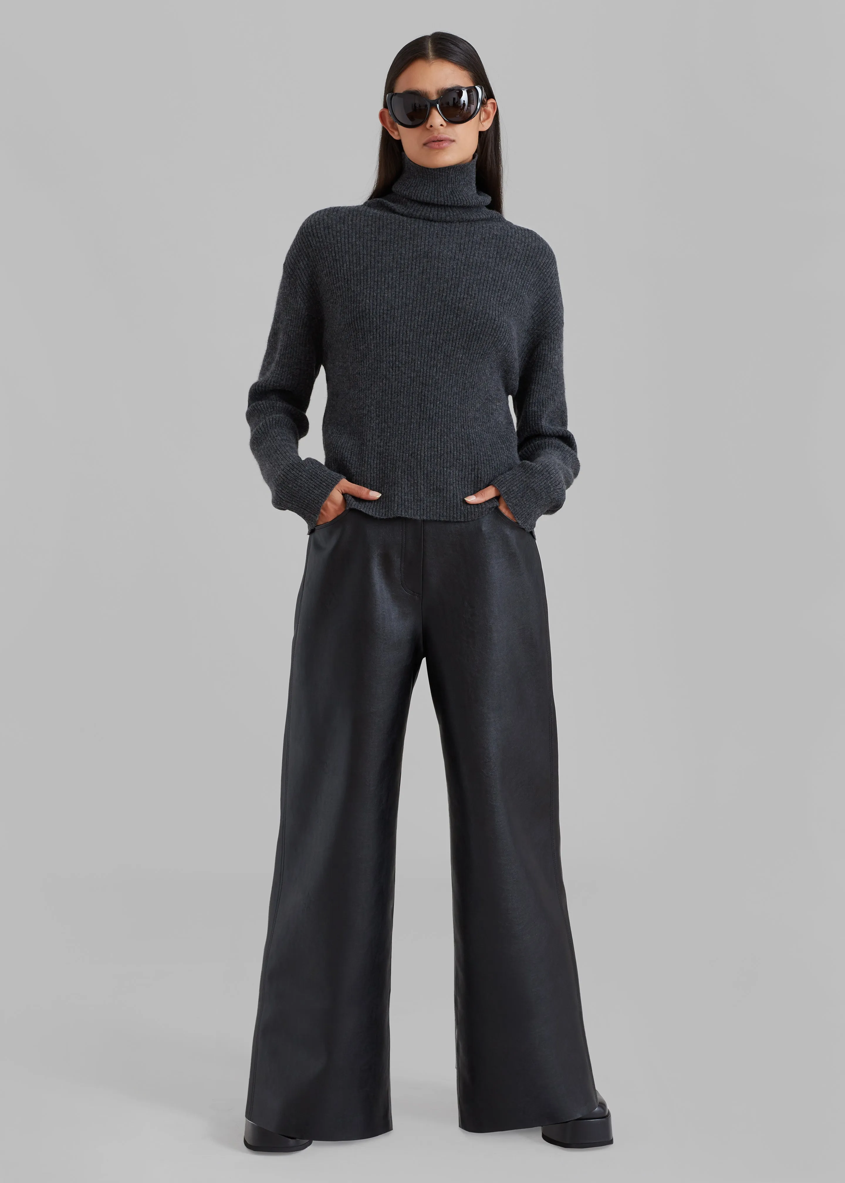 Kira Wide Pants - Black sold by Frankie Shop product image thumbnail 4