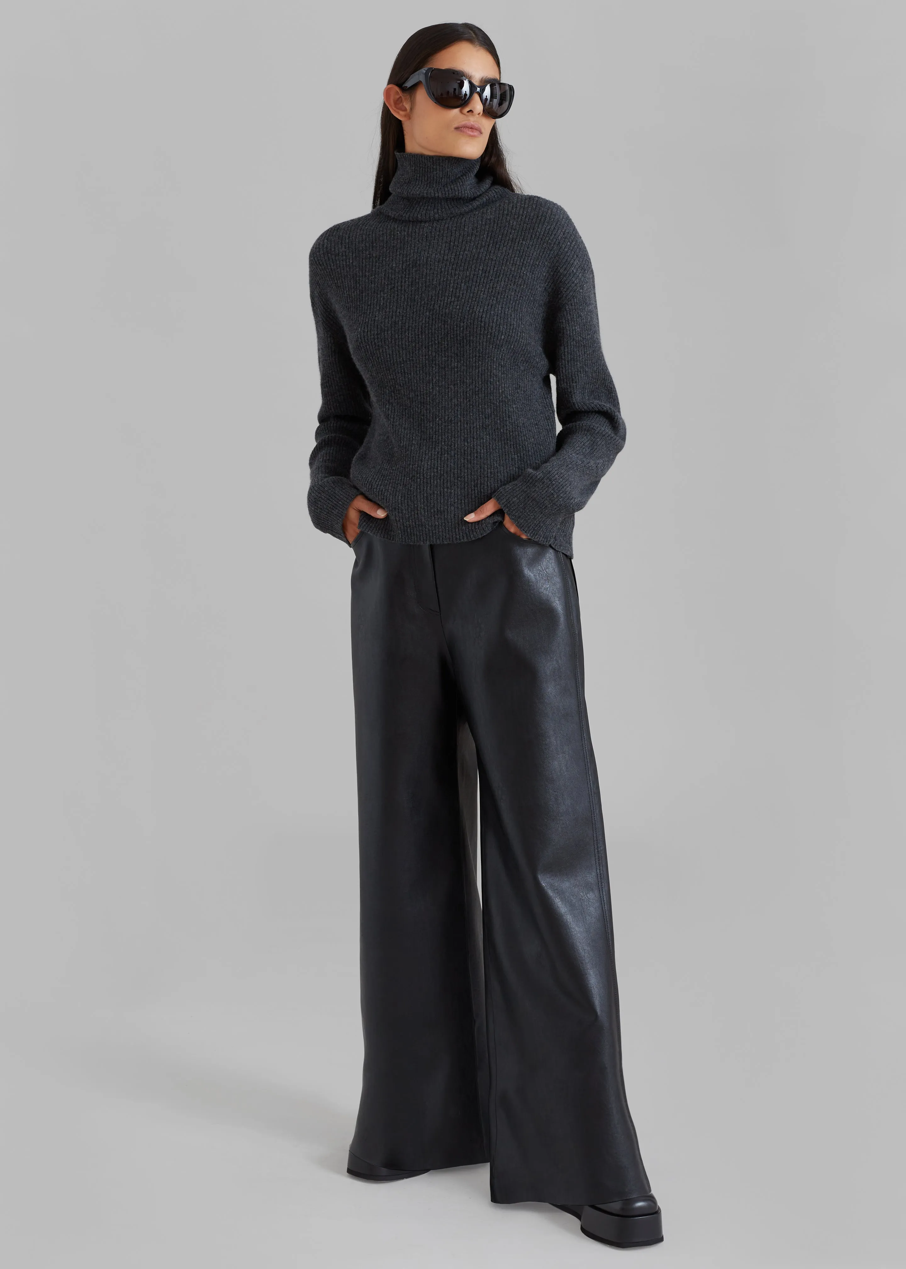Kira Wide Pants - Black sold by Frankie Shop product image thumbnail 5