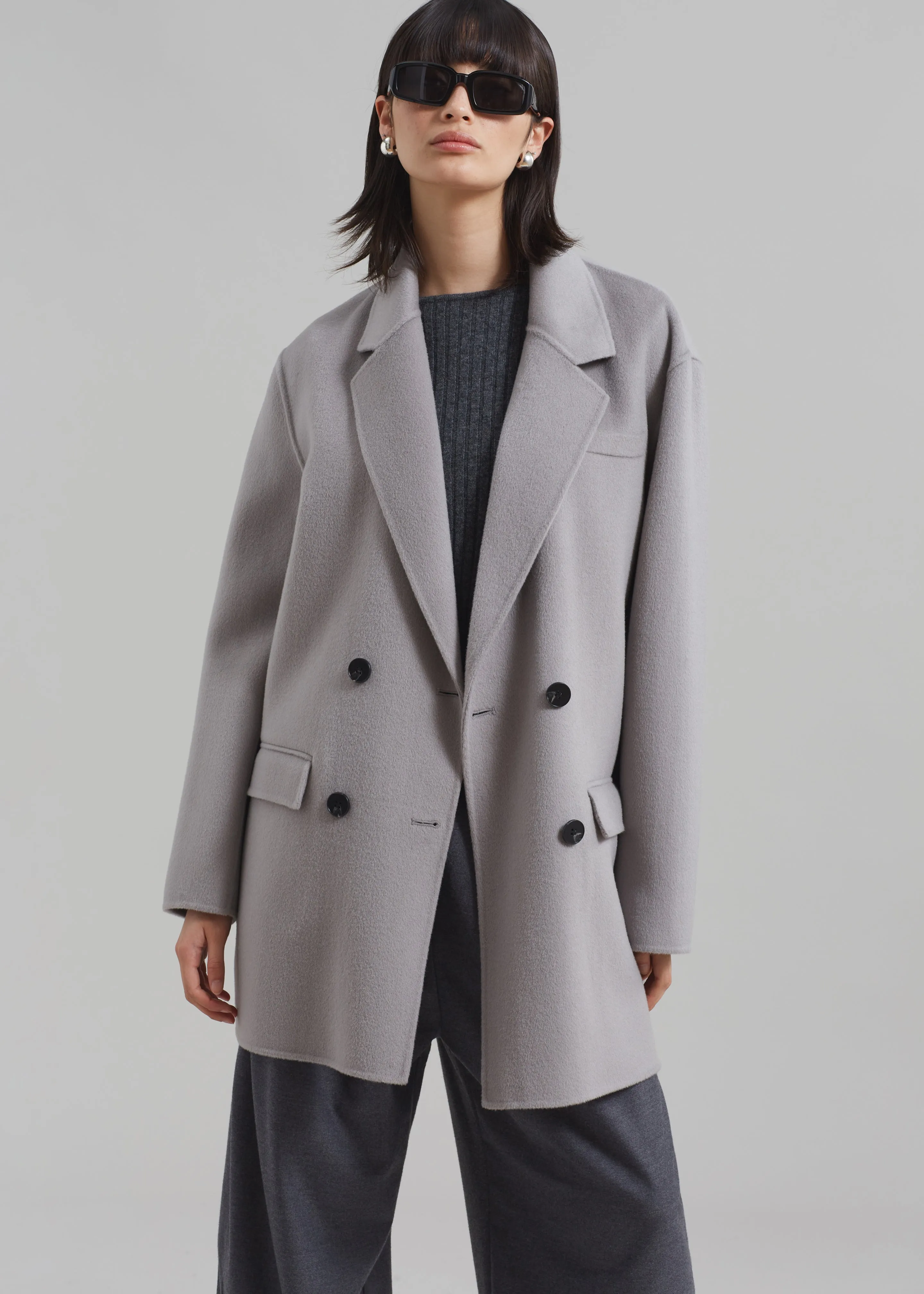Renata Wool Blazer - Grey sold by Frankie Shop