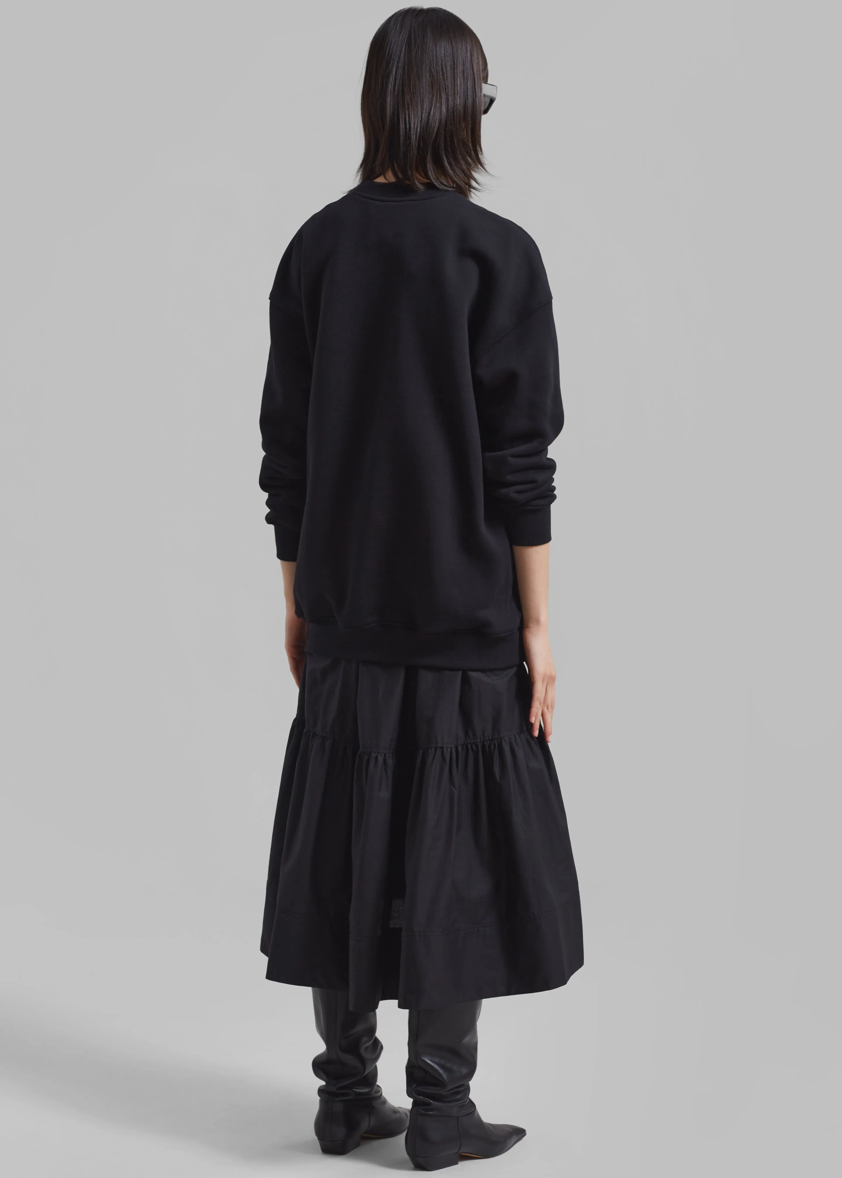 3.1 Phillip Lim French Terry Oversized Midi Dress - Black sold by Frankie Shop product image thumbnail 5