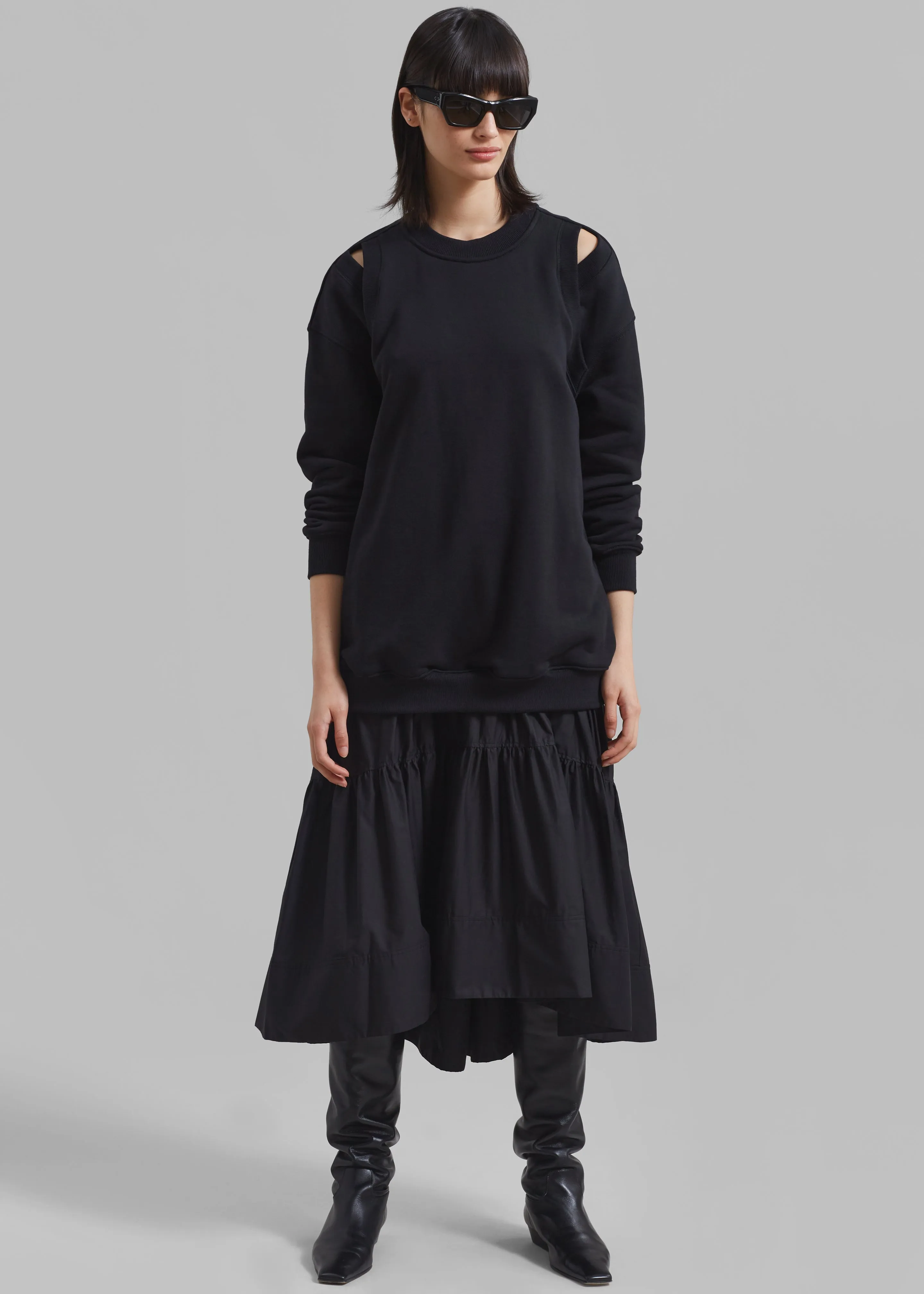3.1 Phillip Lim French Terry Oversized Midi Dress - Black sold by Frankie Shop