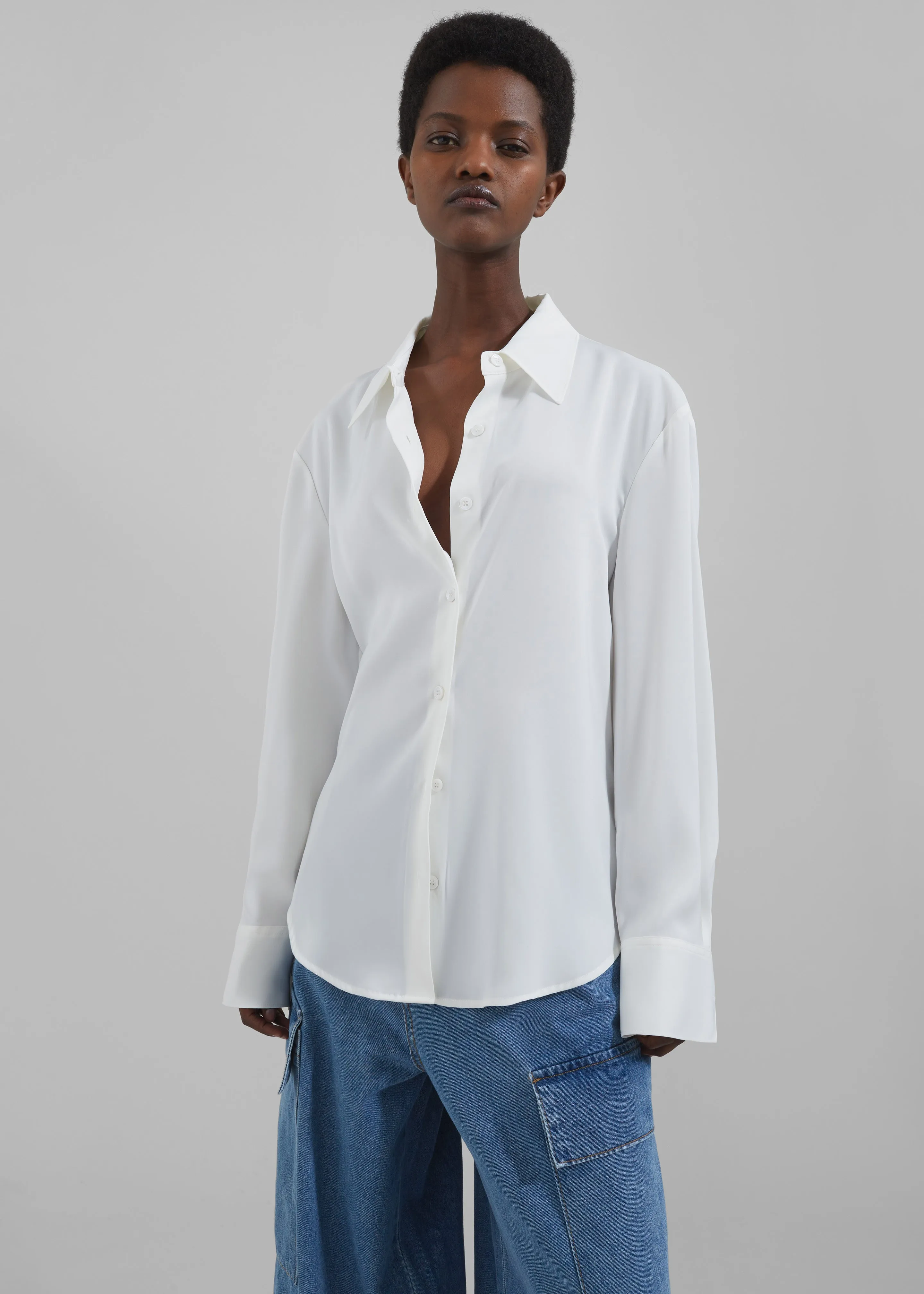 Daylin Button Up Shirt - Ivory sold by Frankie Shop