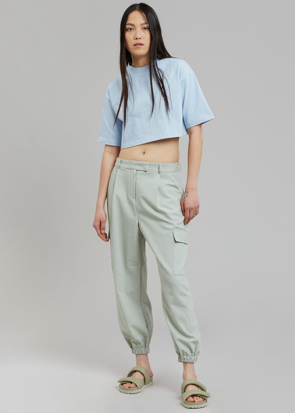 Karina Cropped T-Shirt - Sky sold by Frankie Shop product image thumbnail 2