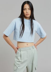 Karina Cropped T-Shirt - Sky sold by Frankie Shop