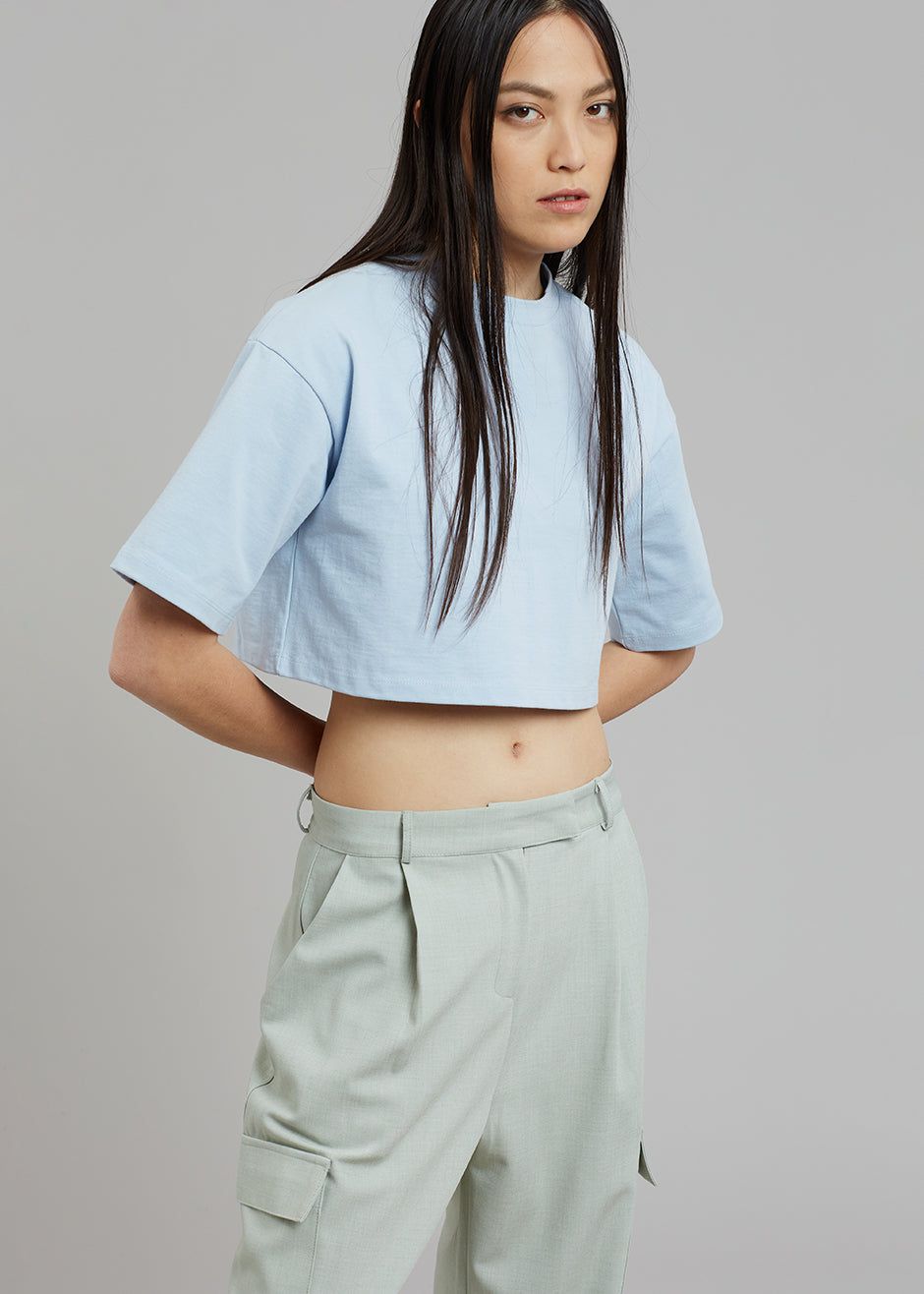 Karina Cropped T-Shirt - Sky sold by Frankie Shop product image thumbnail 3