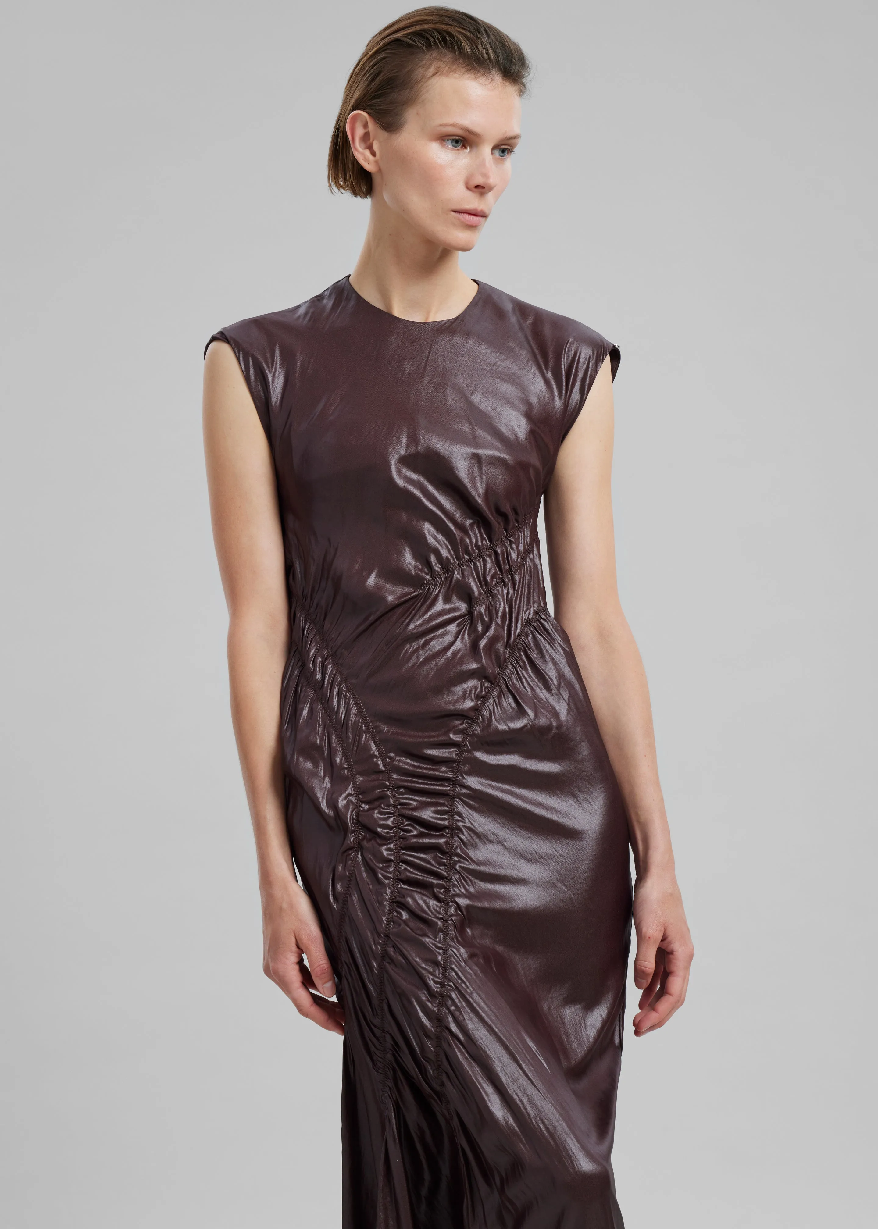 Sportmax Guelfo Dress - Dark Brown sold by Frankie Shop product image thumbnail 3