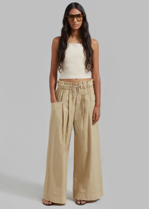 Anaya Wide Trousers - Beige sold by Frankie Shop