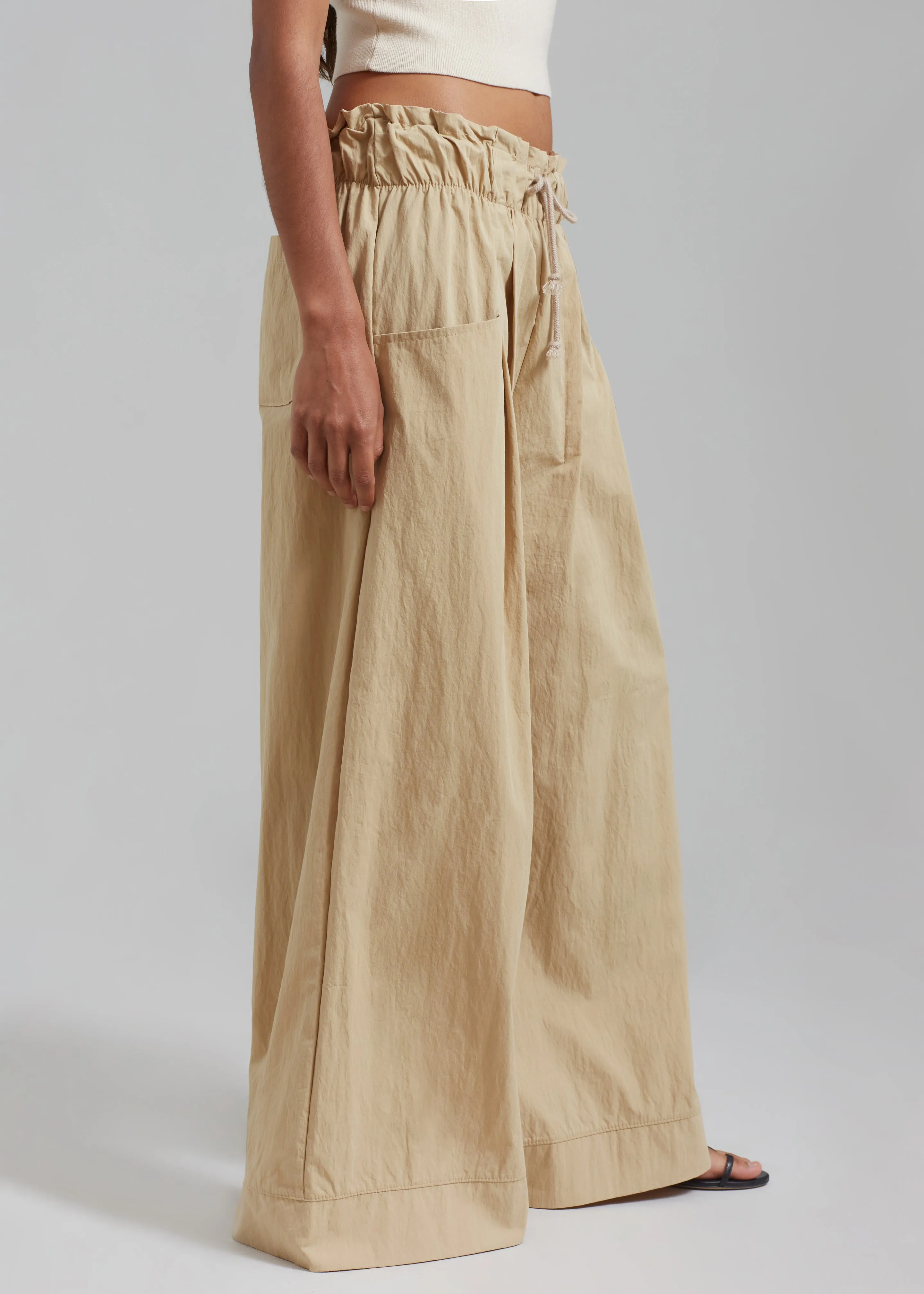 Anaya Wide Trousers - Beige sold by Frankie Shop product image thumbnail 2