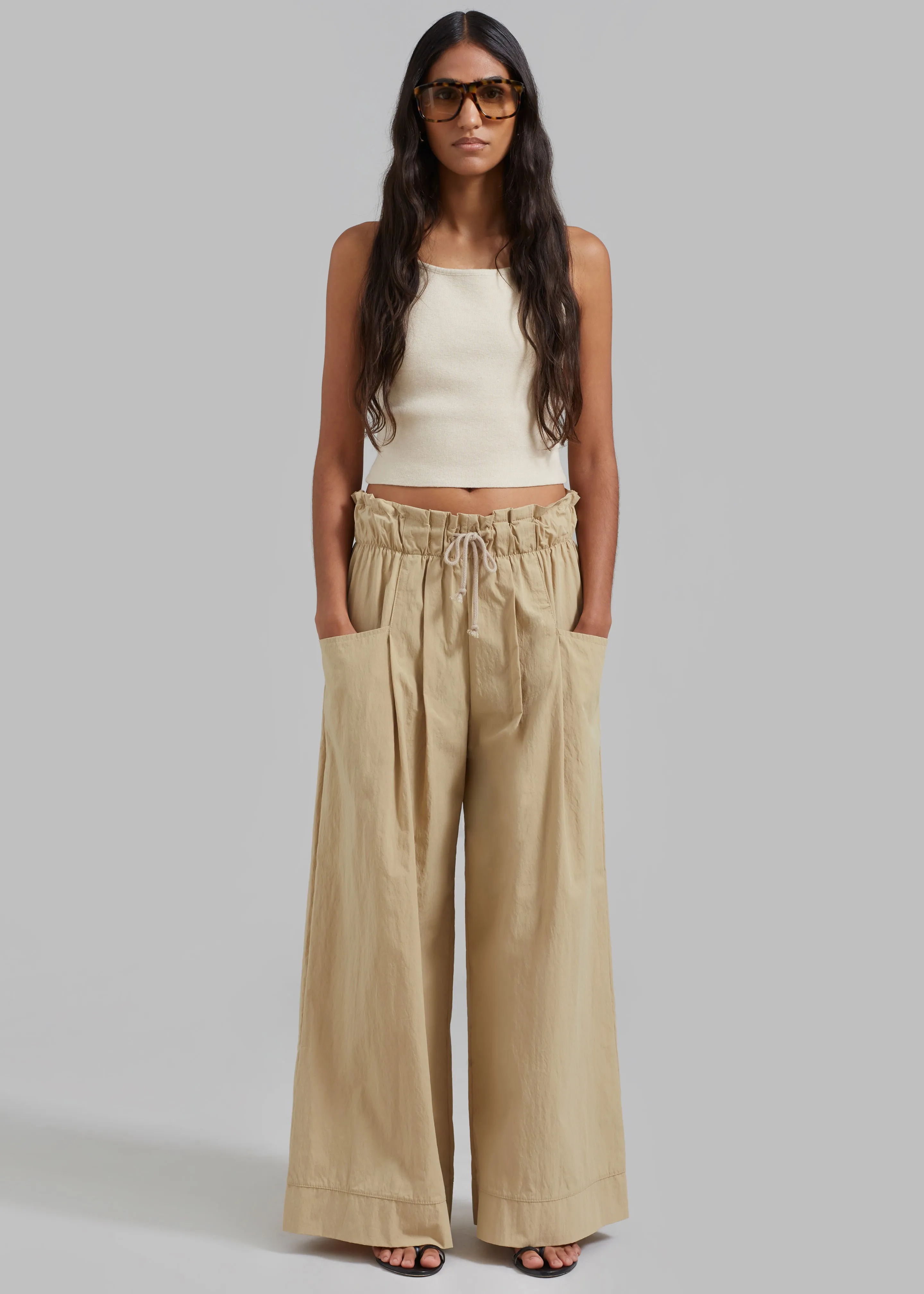 Anaya Wide Trousers - Beige sold by Frankie Shop product image thumbnail 4