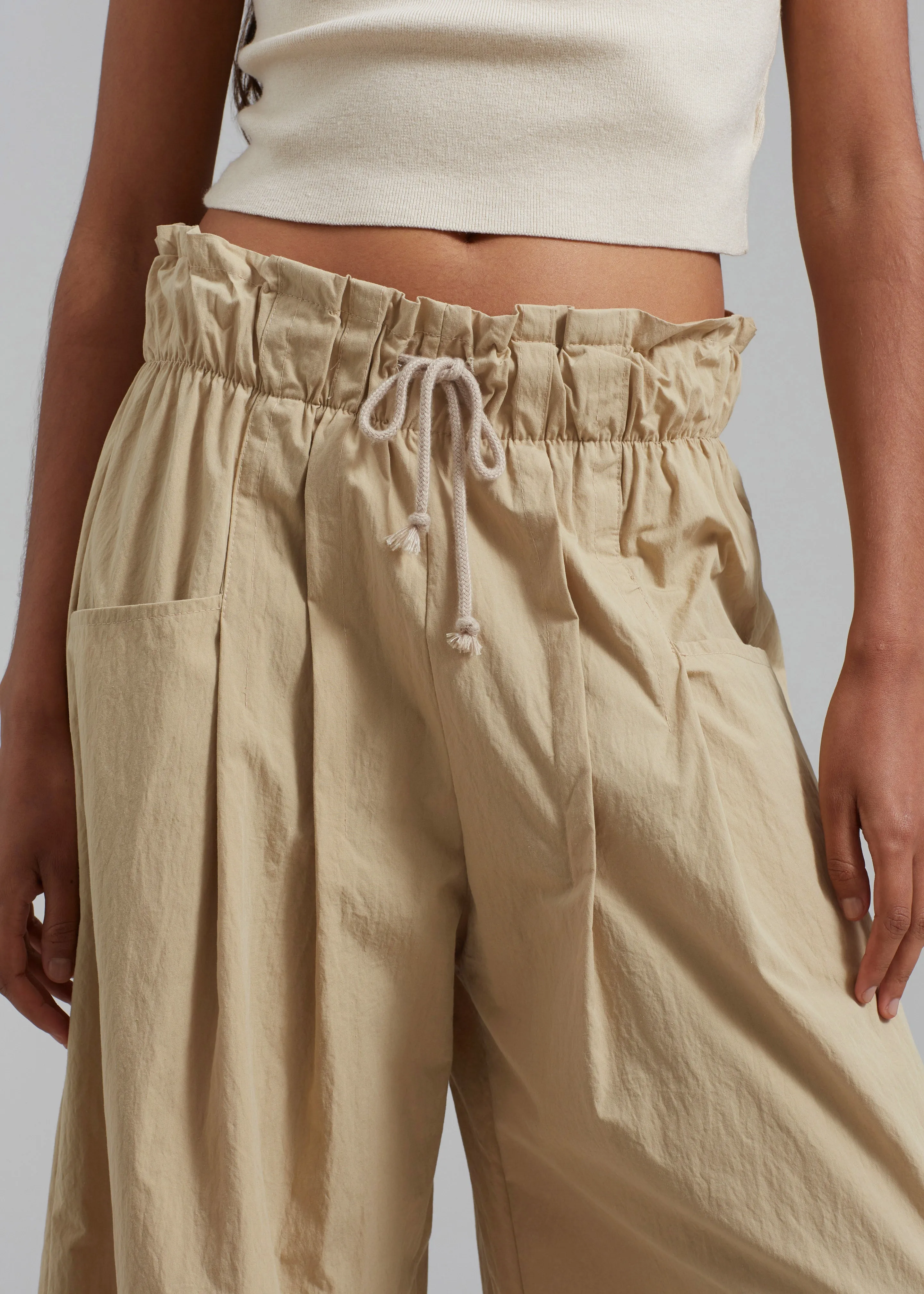 Anaya Wide Trousers - Beige sold by Frankie Shop product image thumbnail 3