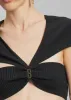 Bevza Crop-Top With Hustka - Black sold by Frankie Shop