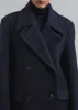 Jeremiah Wool Coat - Navy sold by Frankie Shop