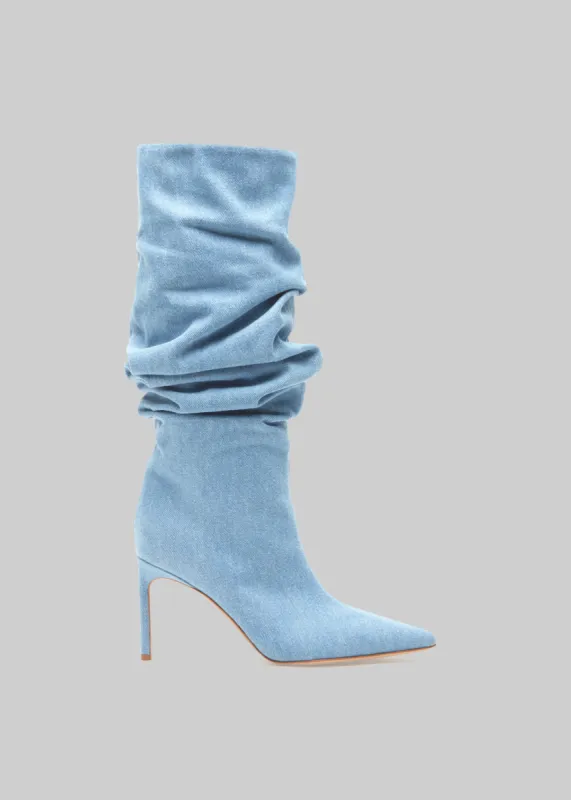 Bettina Vermillon Tiphany Boots - Denim made by Frankie Shop