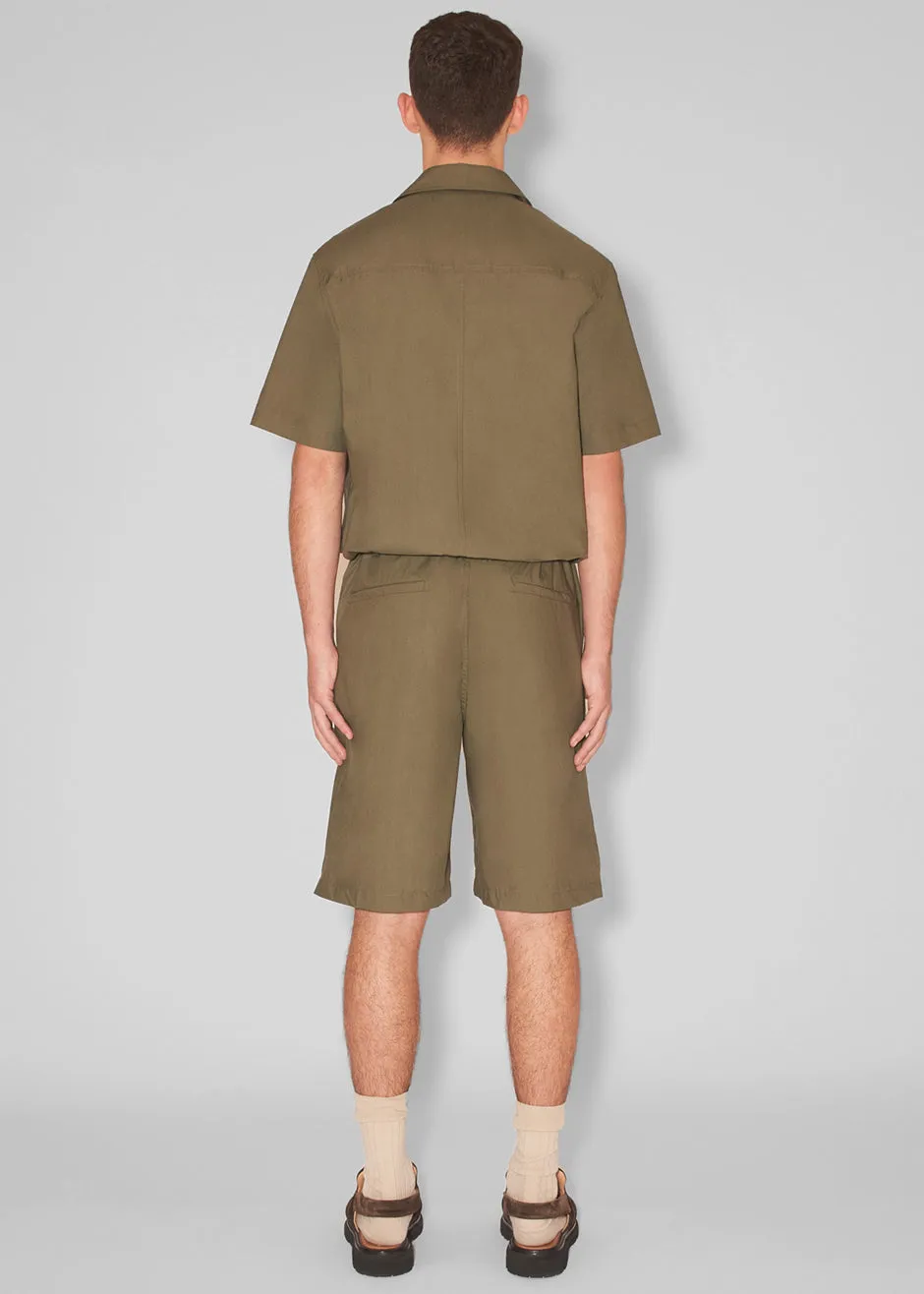 Nanushka Benja Short Sleeve Romper - Olive sold by Frankie Shop product image thumbnail 5