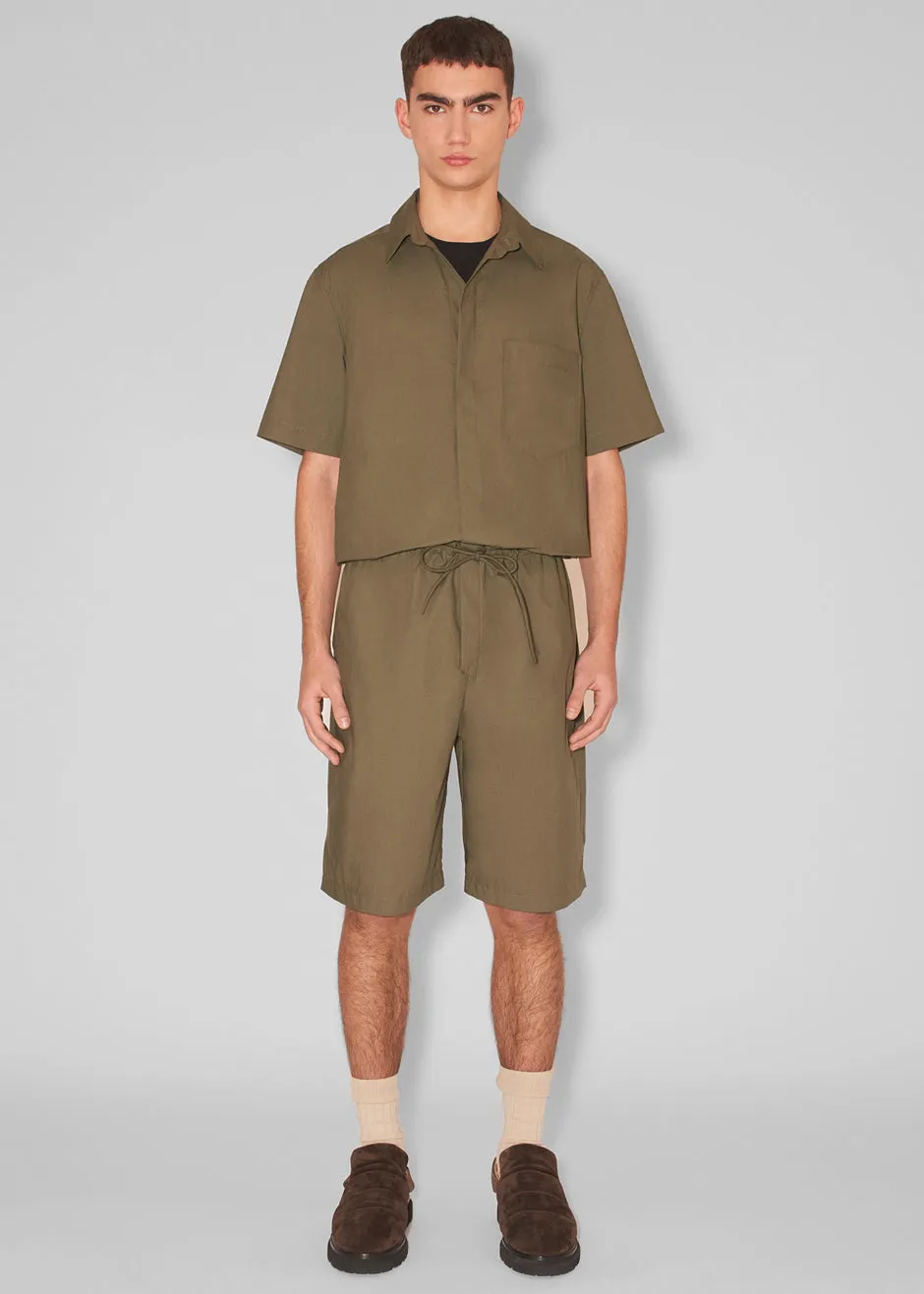 Nanushka Benja Short Sleeve Romper - Olive sold by Frankie Shop product image thumbnail 3