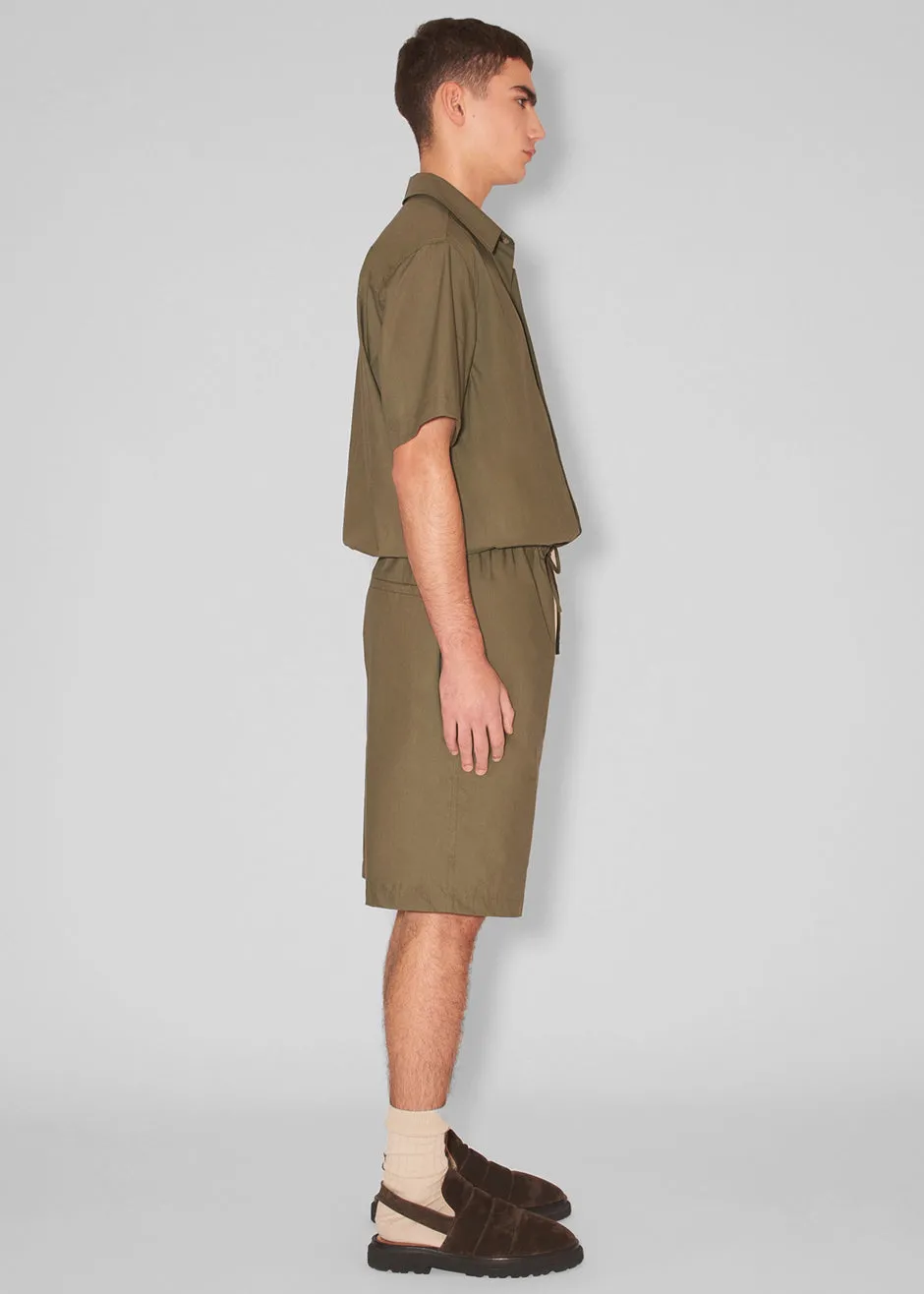 Nanushka Benja Short Sleeve Romper - Olive sold by Frankie Shop product image thumbnail 4