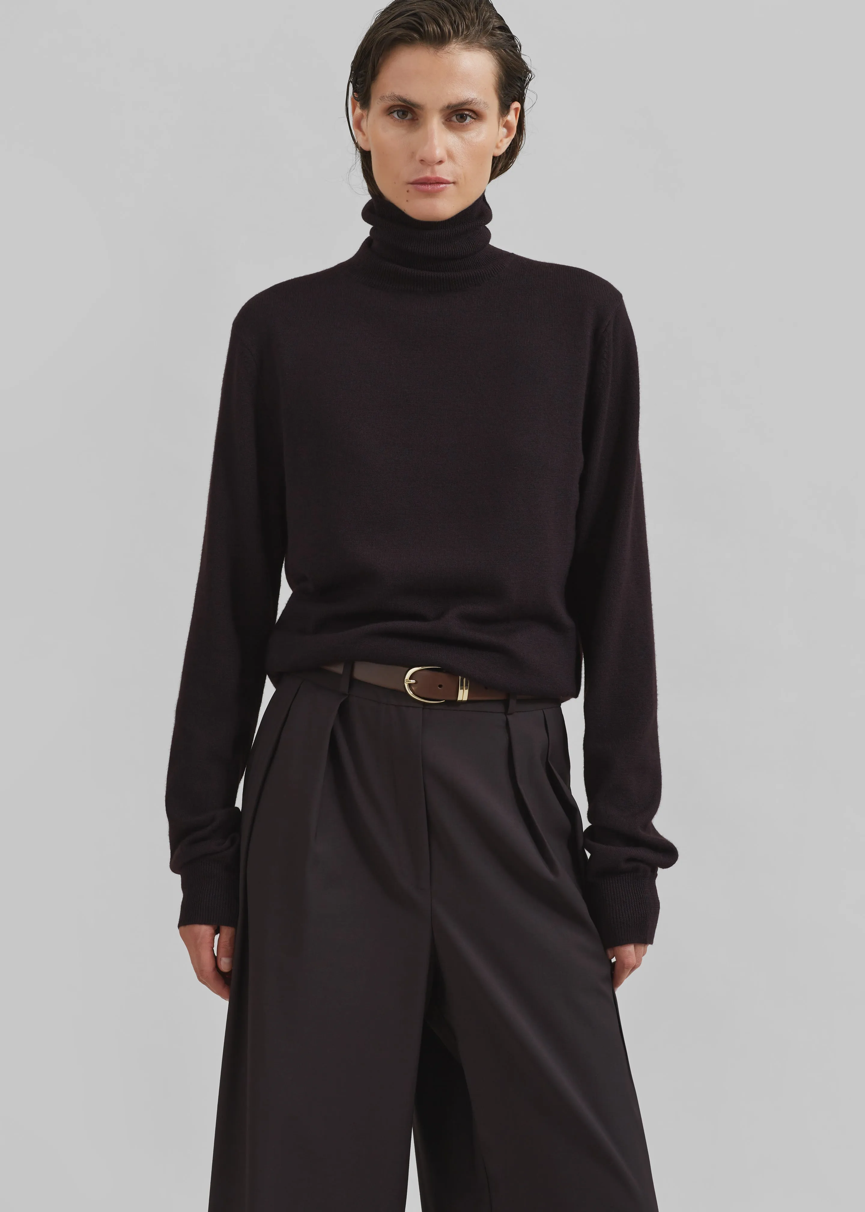 Ora Leather Belt - Brown/Gold sold by Frankie Shop product image thumbnail 3