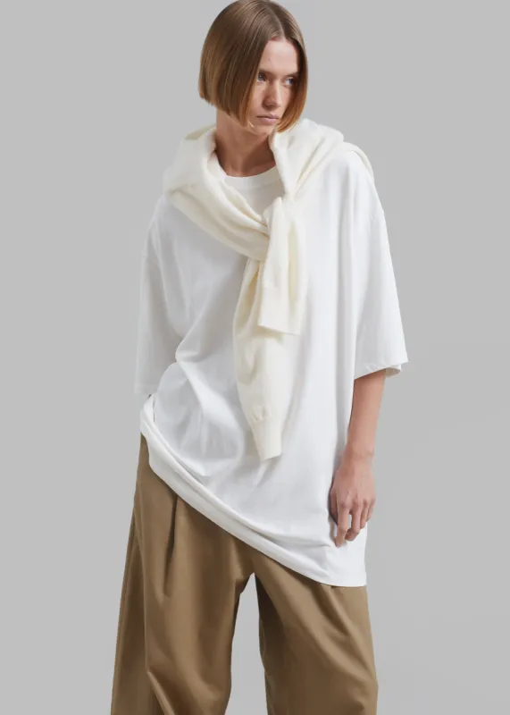 Avak Oversized Tee - White sold by Frankie Shop