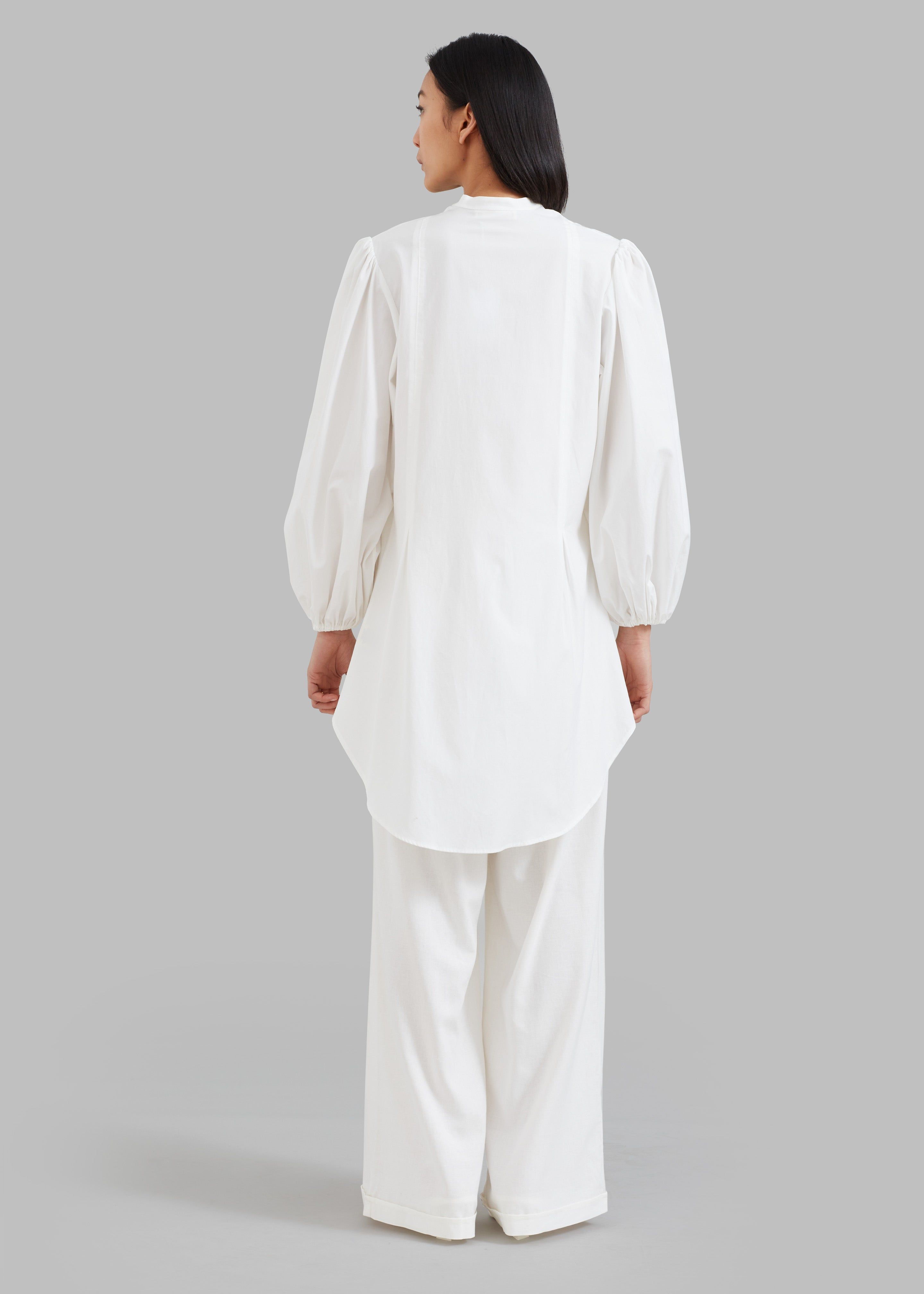 MATIN Tie-Front Shirt Dress - White sold by Frankie Shop product image thumbnail 8