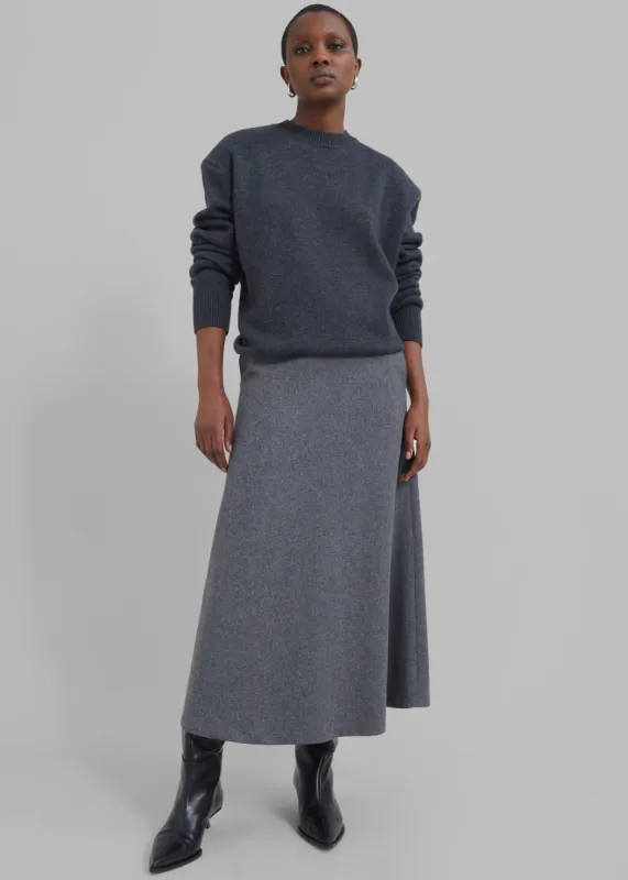 Arabella Midi Skirt - Grey sold by Frankie Shop