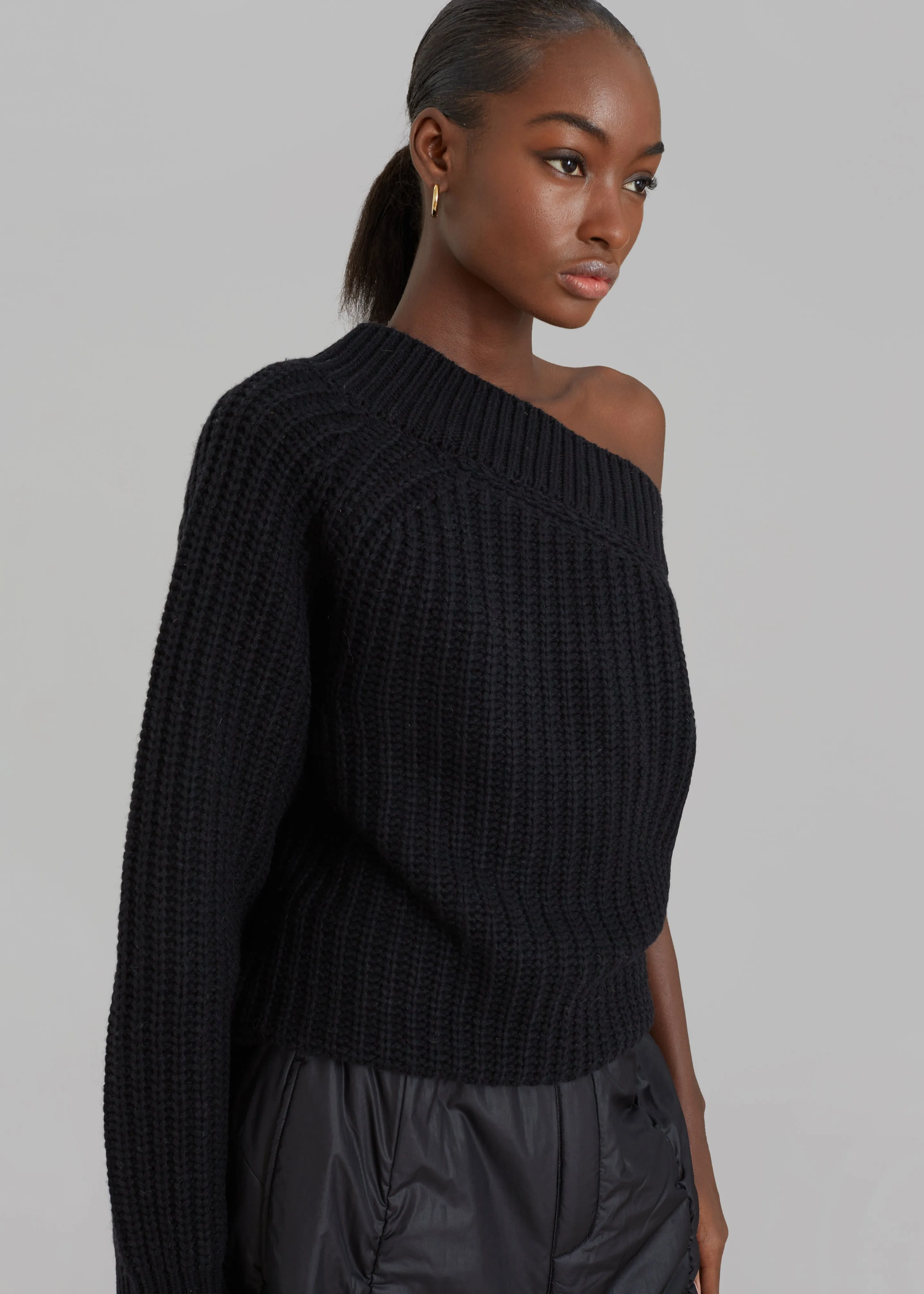 Pansy One Shoulder Knit Top - Black sold by Frankie Shop product image thumbnail 2