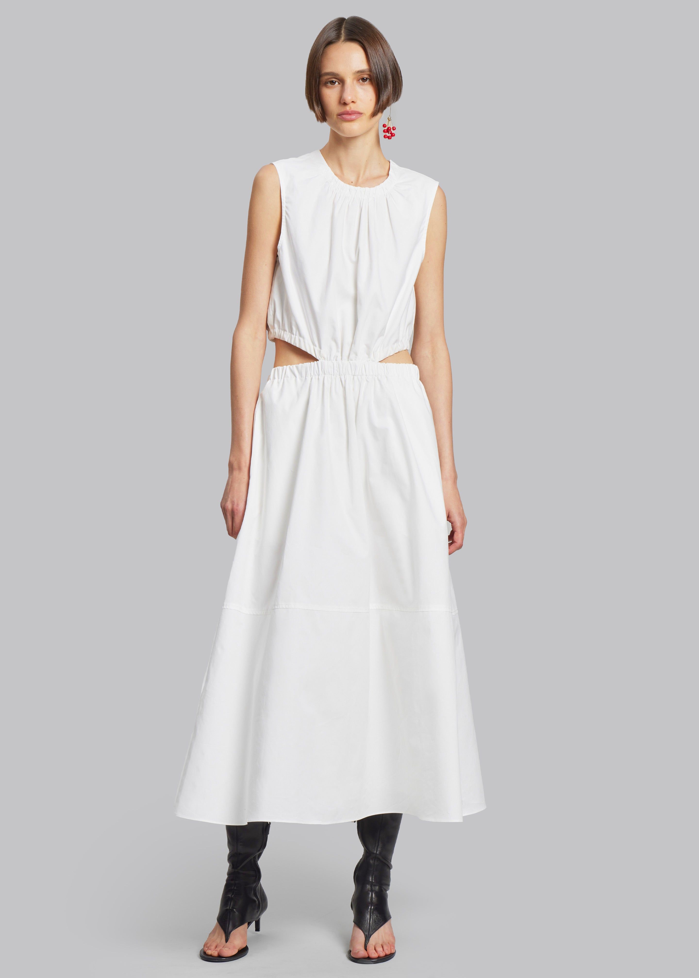 Proenza Schouler White Label Poplin Cutout Midi Dress - Off White sold by Frankie Shop