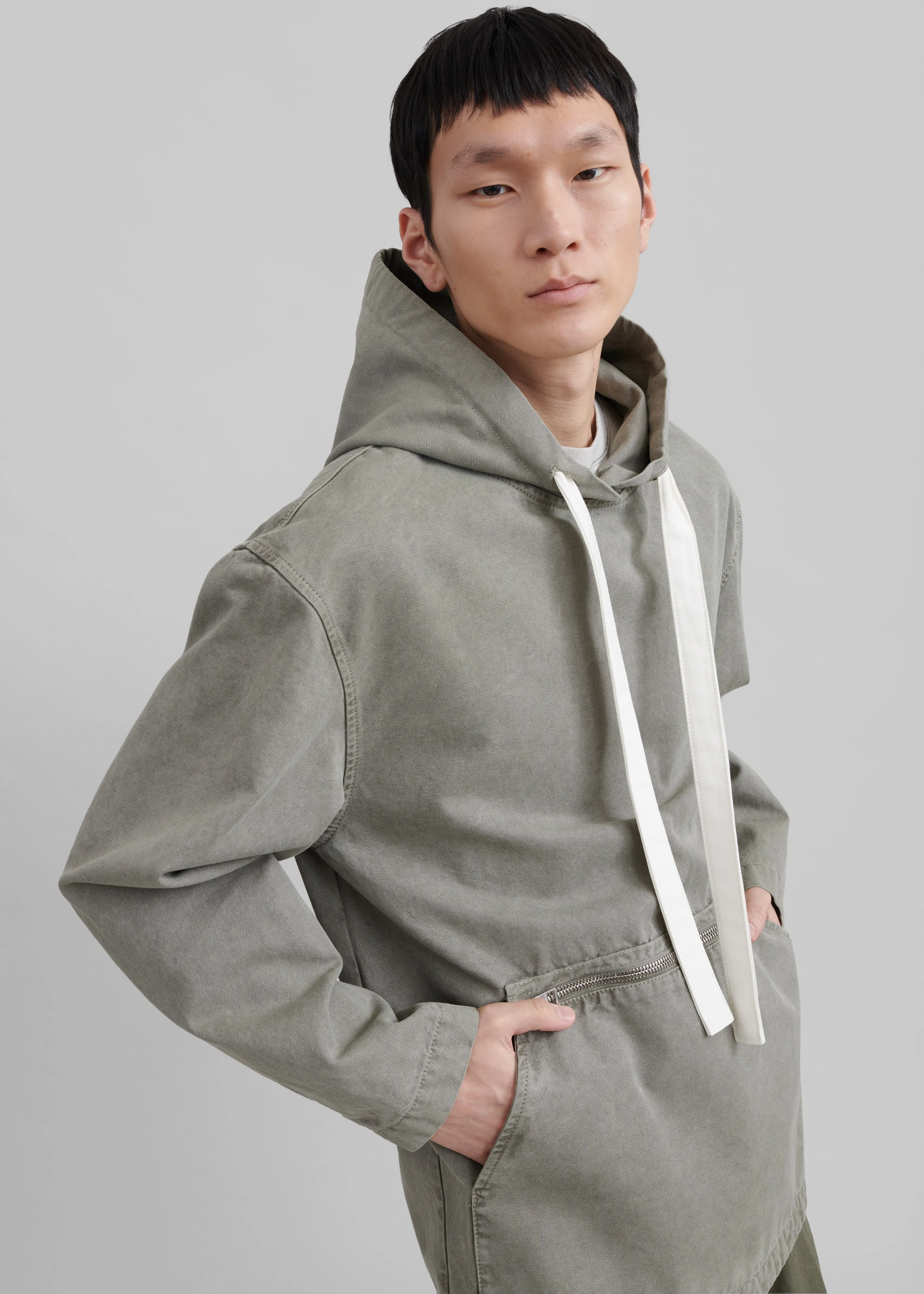 JW Anderson Garment Dye Hoodie - Grey sold by Frankie Shop product image thumbnail 2