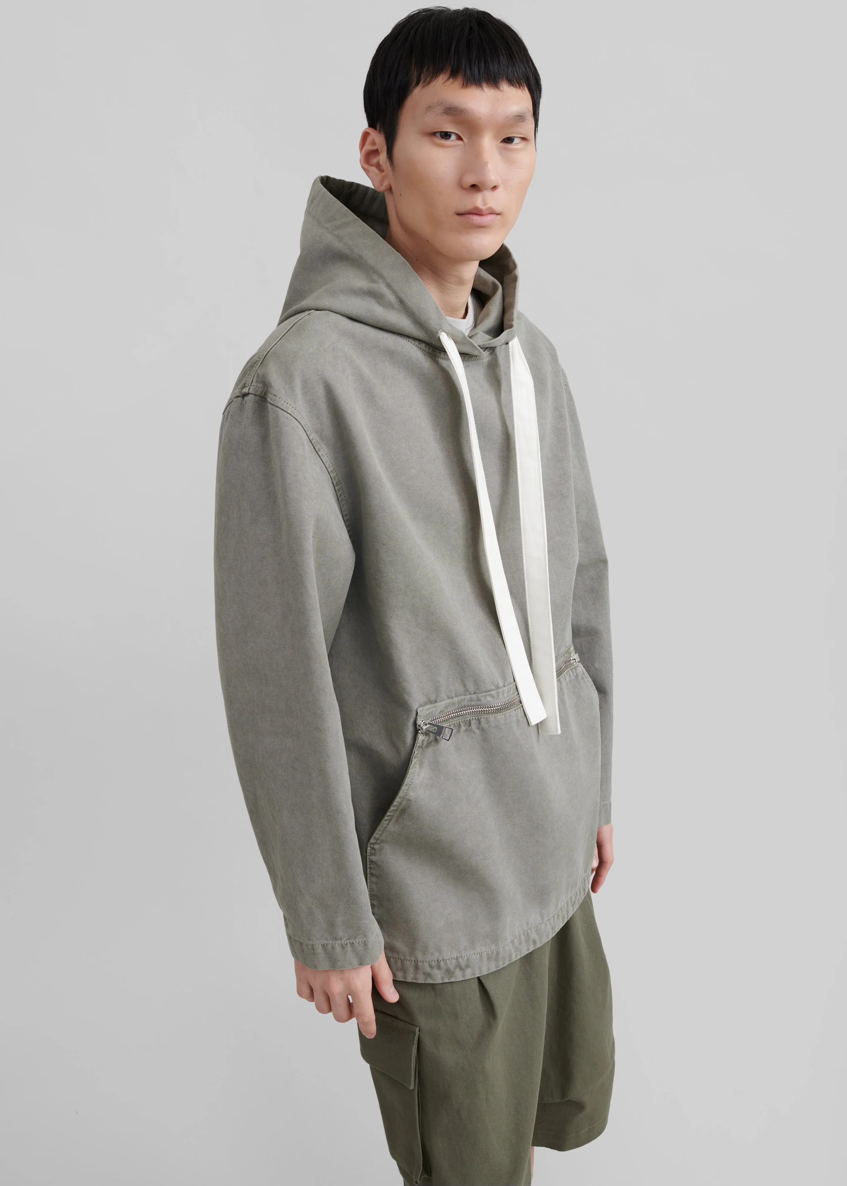 JW Anderson Garment Dye Hoodie - Grey sold by Frankie Shop product image thumbnail 5