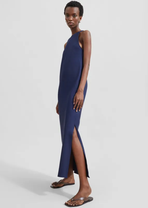 Skien Halterneck Maxi Dress - Blue made by Frankie Shop