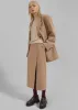 Cordelia Midi Slit Skirt - Camel sold by Frankie Shop