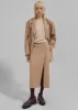 Cordelia Midi Slit Skirt - Camel sold by Frankie Shop