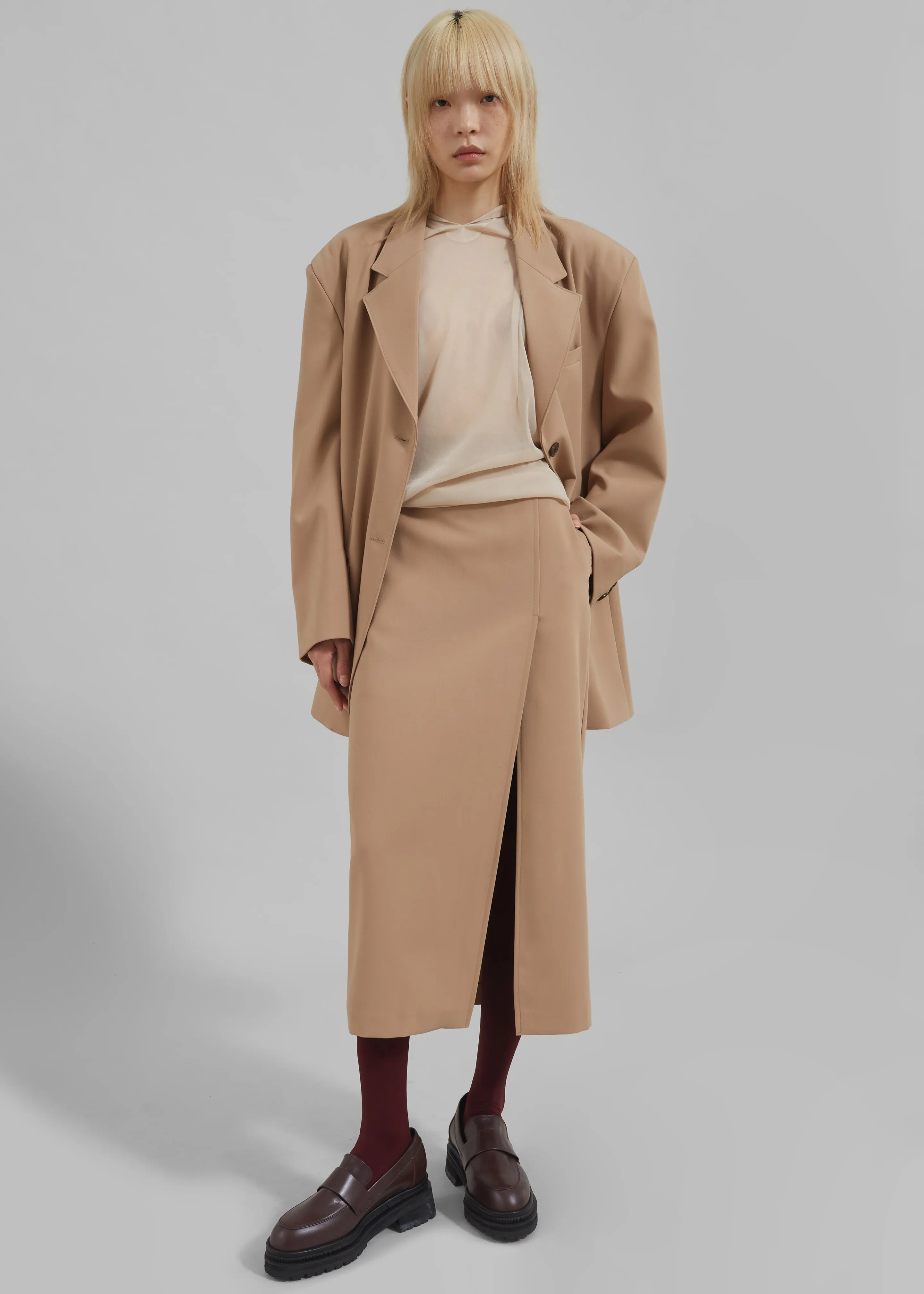 Cordelia Midi Slit Skirt - Camel sold by Frankie Shop product image thumbnail 4