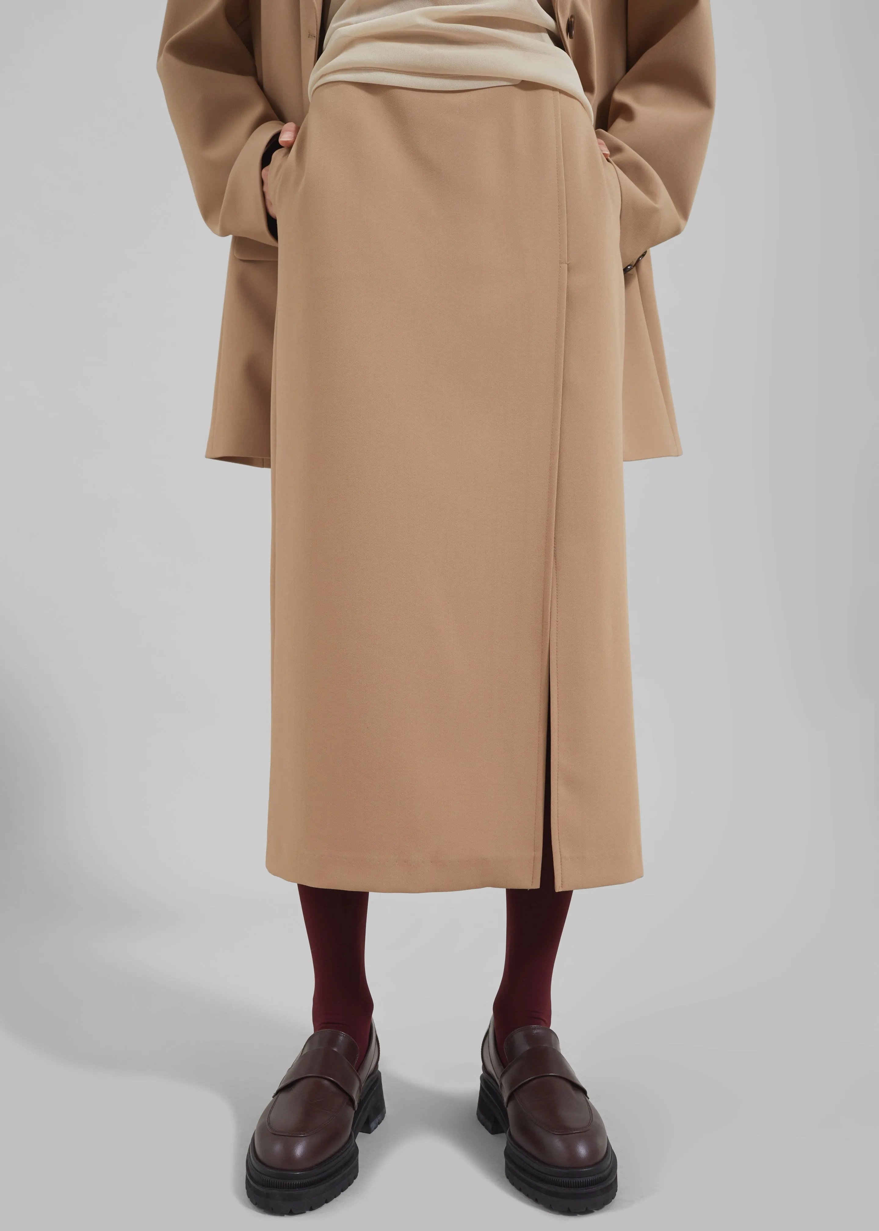 Cordelia Midi Slit Skirt - Camel sold by Frankie Shop product image thumbnail 5