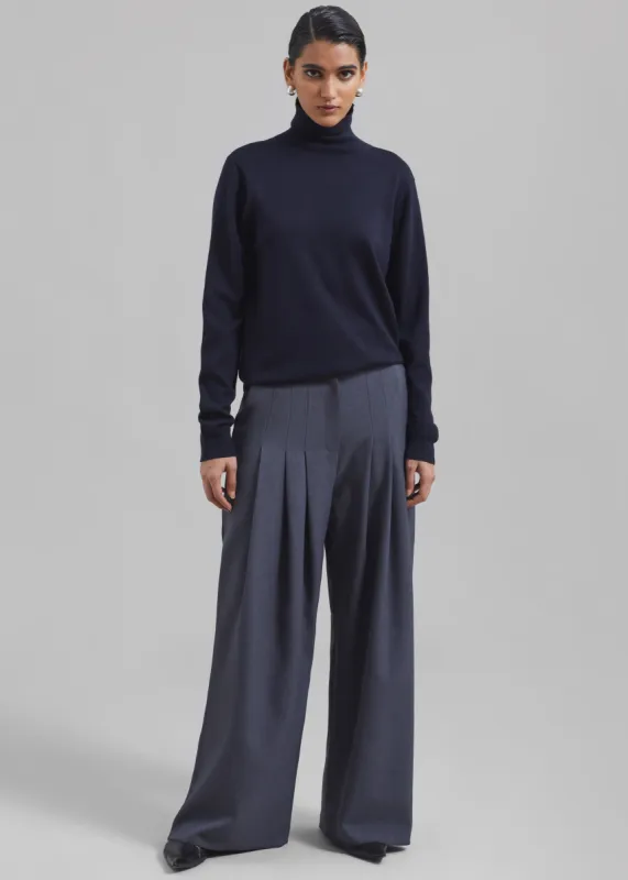 Regina Pleated Trousers - Grey sold by Frankie Shop