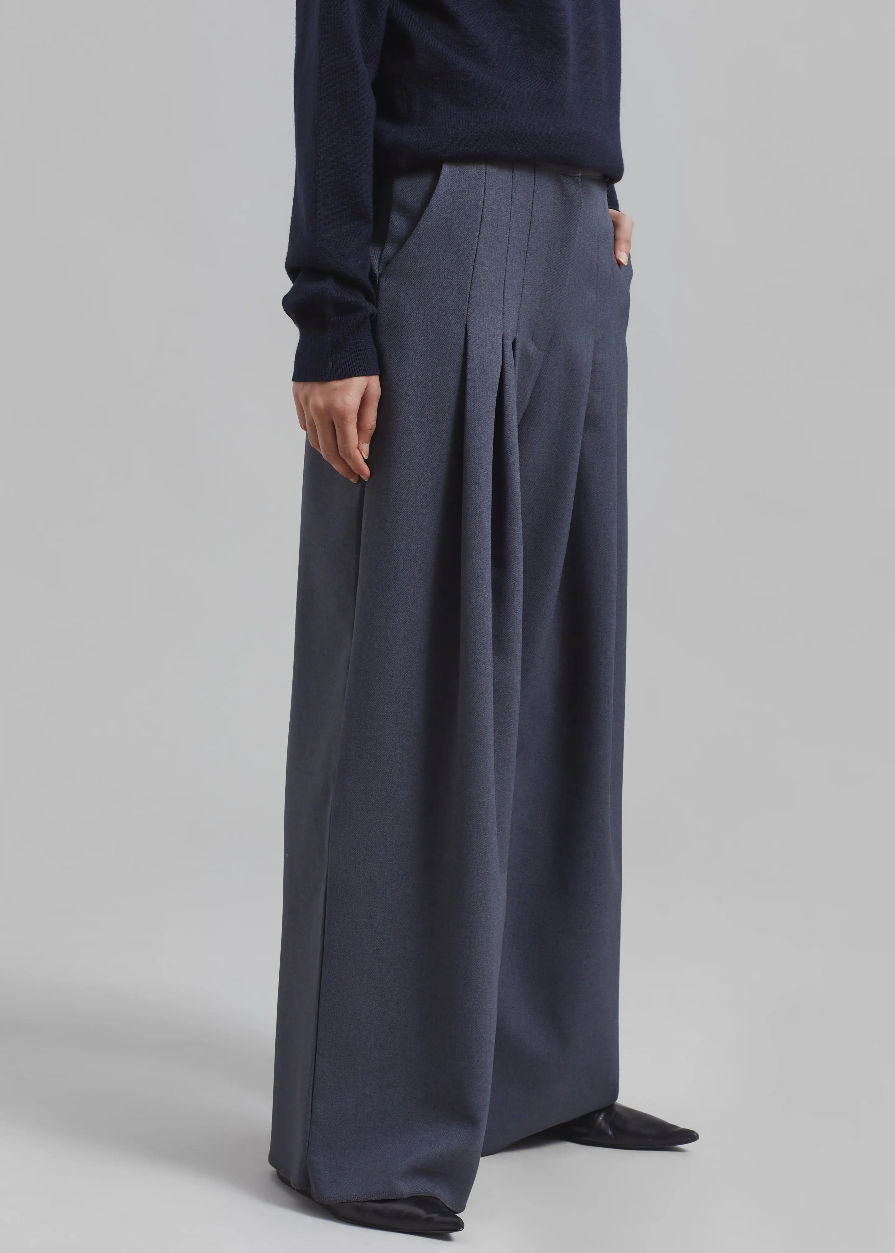 Regina Pleated Trousers - Grey sold by Frankie Shop product image thumbnail 5