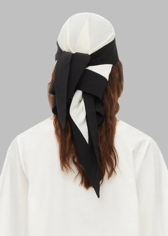 By Malene Birger Aubrielle Silk Hat - Black Stripe sold by Frankie Shop