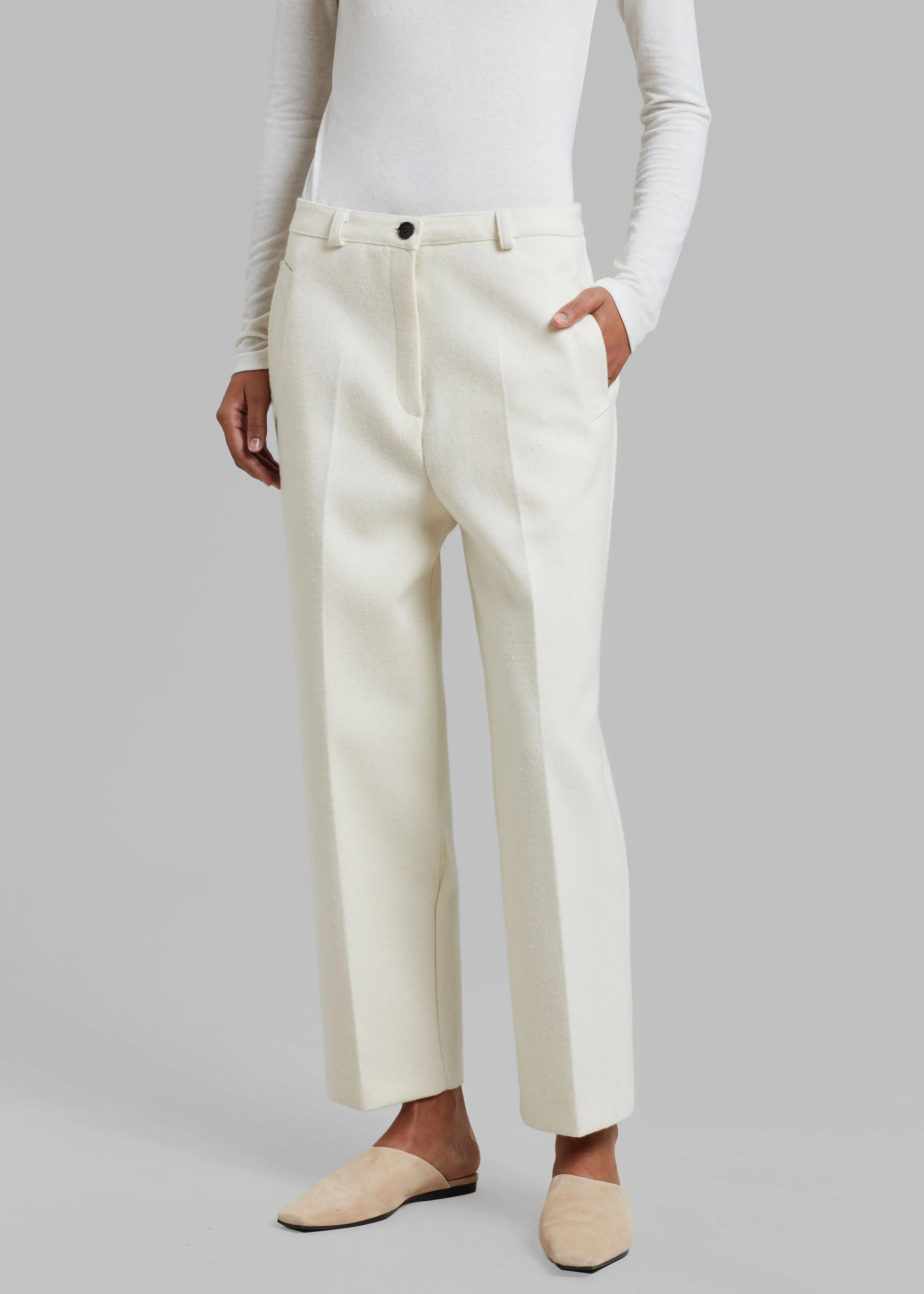 Dira Trousers - Cream sold by Frankie Shop