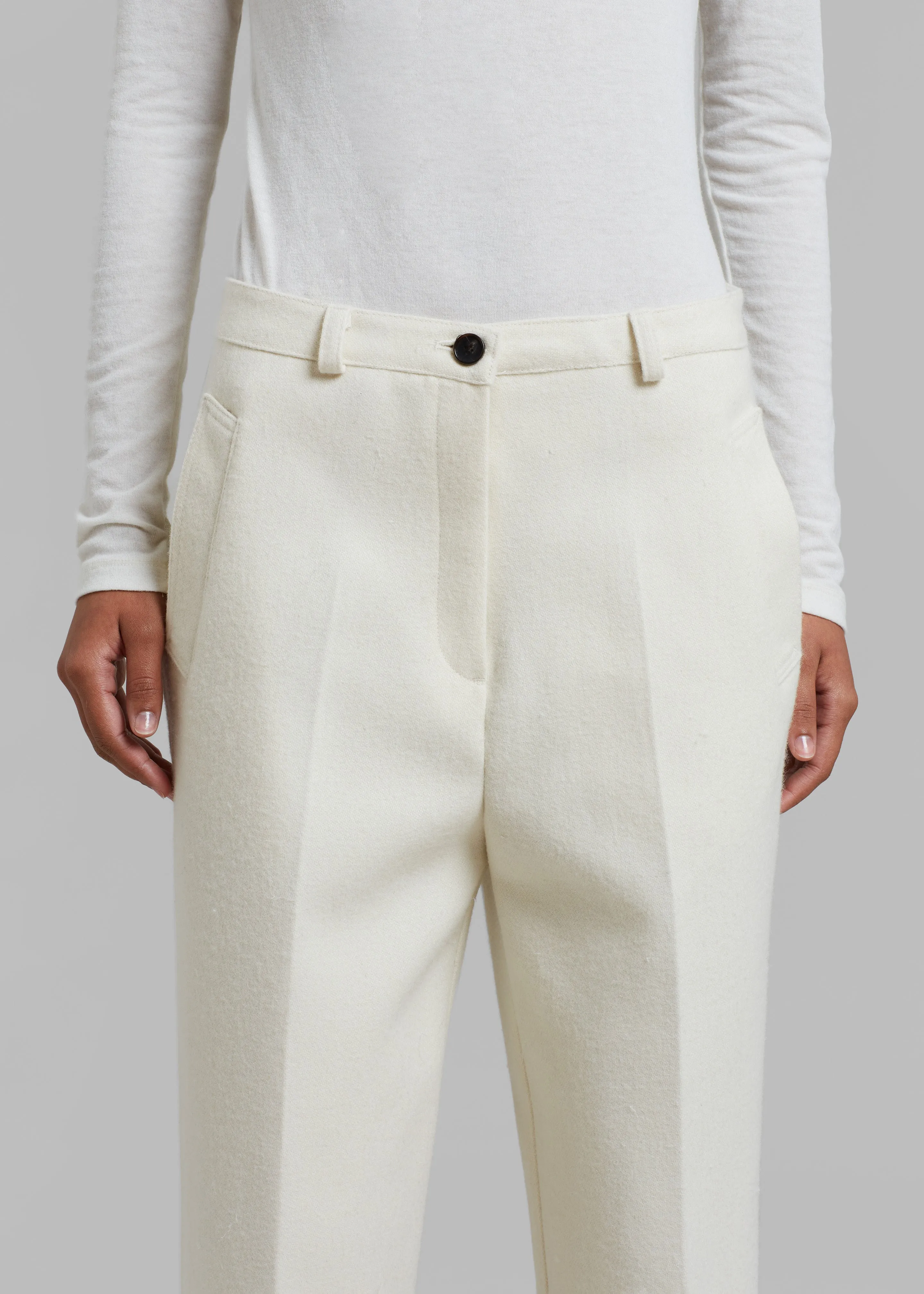 Dira Trousers - Cream sold by Frankie Shop product image thumbnail 3
