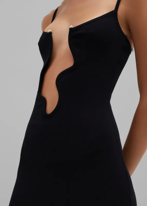 Christopher Esber Salacia Wire Column Dress - Black sold by Frankie Shop