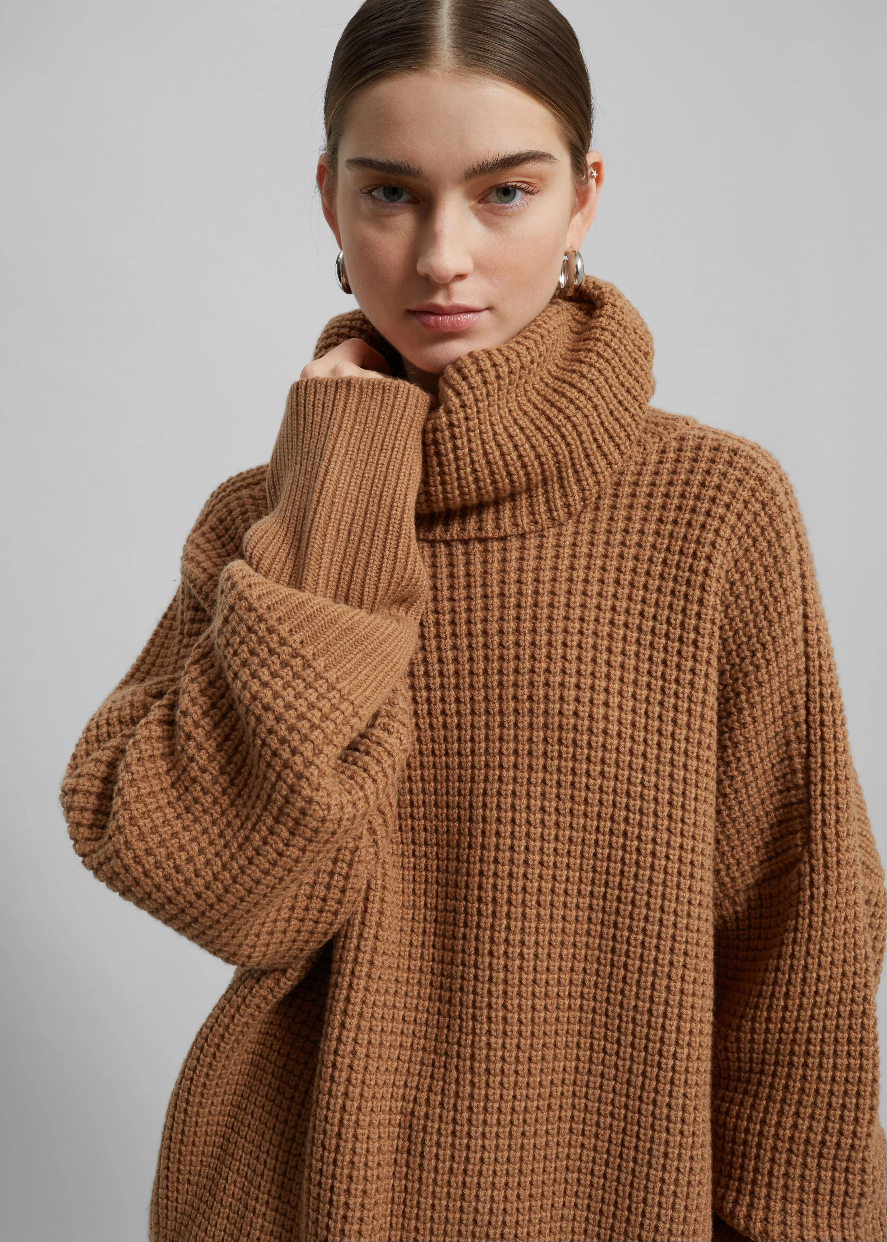Bex Wool Hooded Turtleneck - Camel sold by Frankie Shop product image thumbnail 3