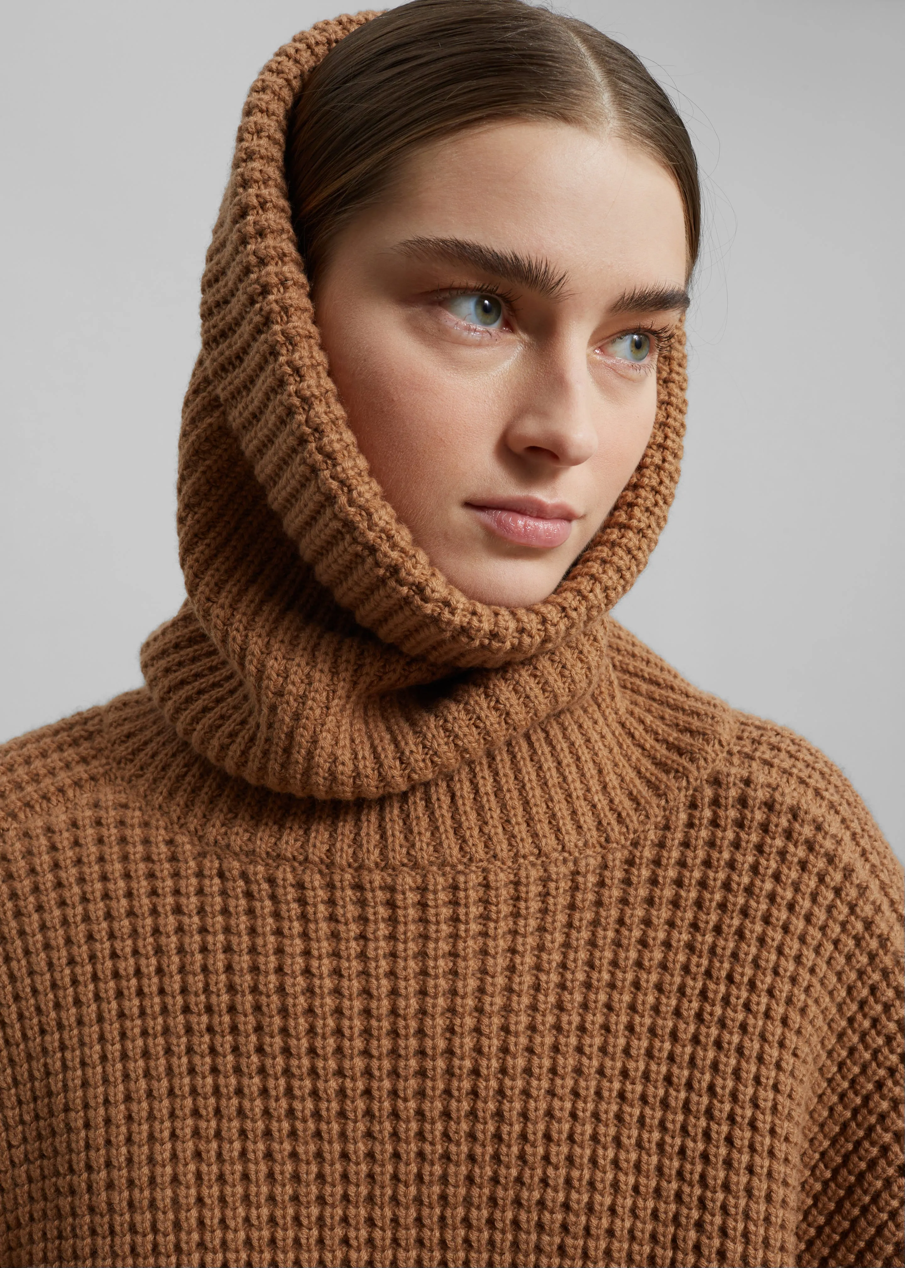 Bex Wool Hooded Turtleneck - Camel sold by Frankie Shop product image thumbnail 2