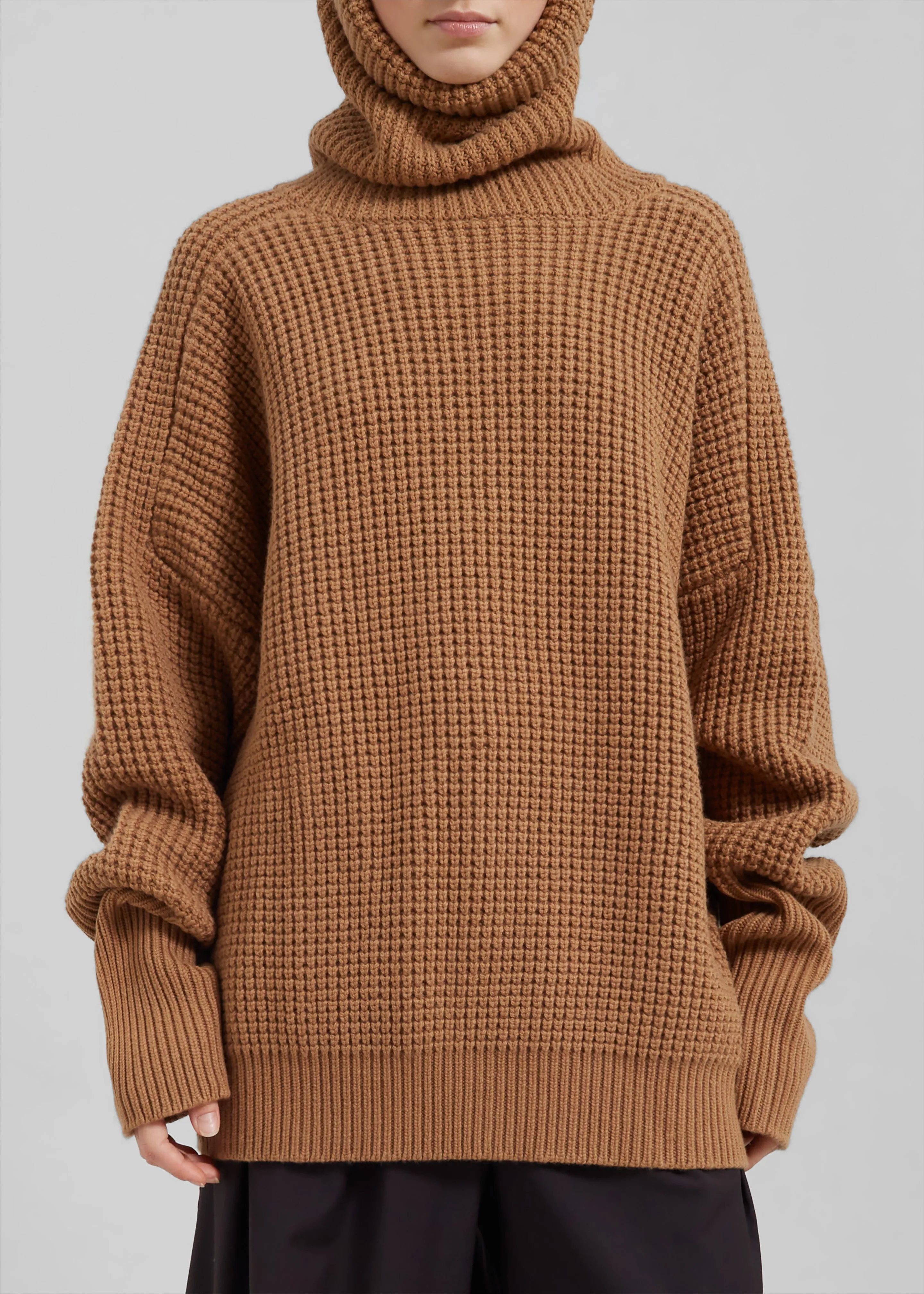 Bex Wool Hooded Turtleneck - Camel sold by Frankie Shop product image thumbnail 4
