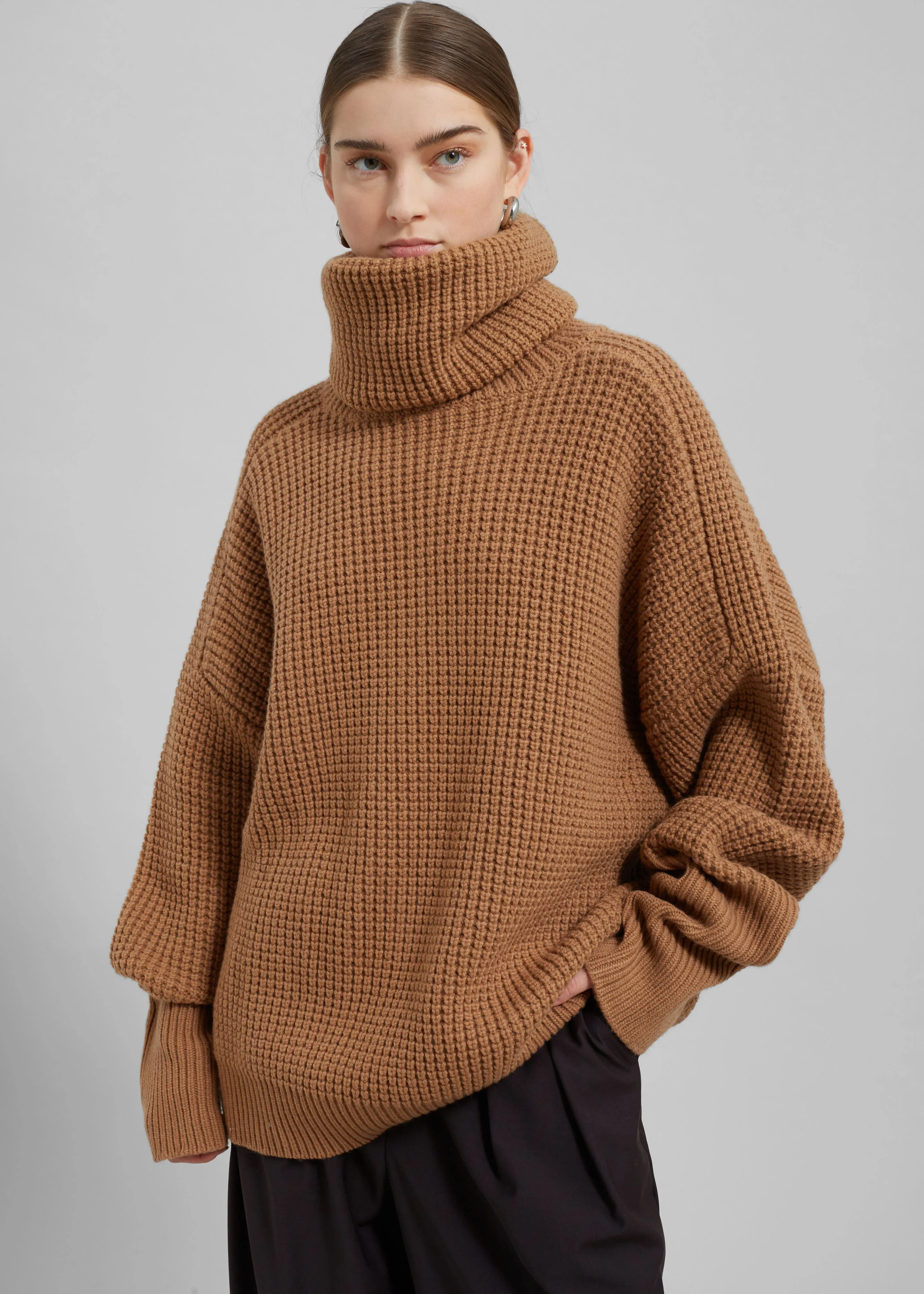 Bex Wool Hooded Turtleneck - Camel sold by Frankie Shop product image thumbnail 5