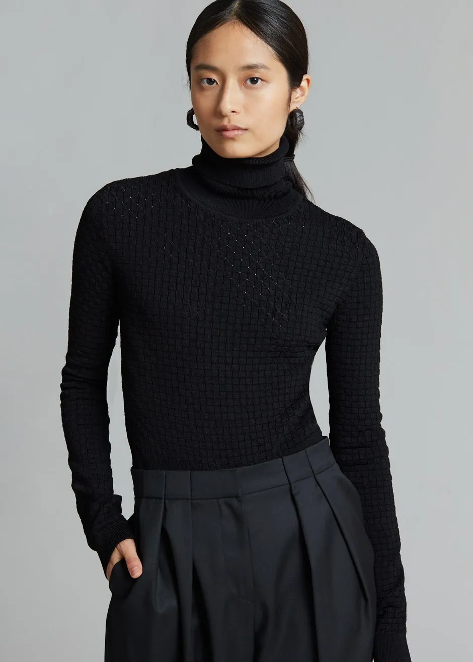 Nanushka Peri Turtleneck Bodysuit - Black sold by Frankie Shop product image thumbnail 4