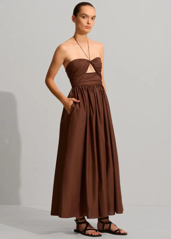 Matteau Bandeau Rouched Sundress - Sable sold by Frankie Shop
